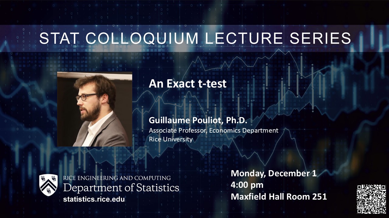 📊 STAT Colloquium featuring... - Rice University Statistics | Facebook