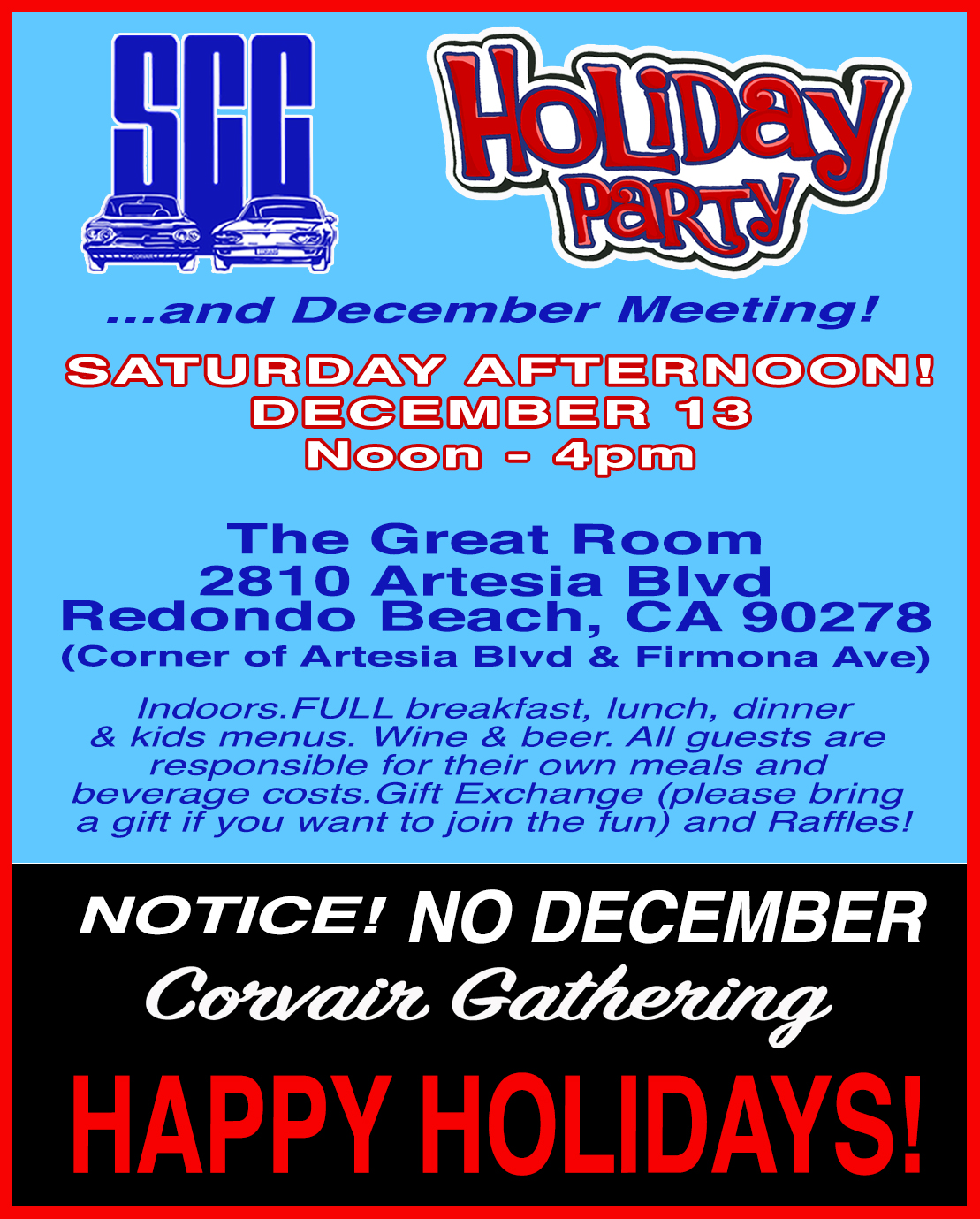 South Coast Corsa Corvair Club - SCC SEPTEMBER 2021 GATHERING | Facebook