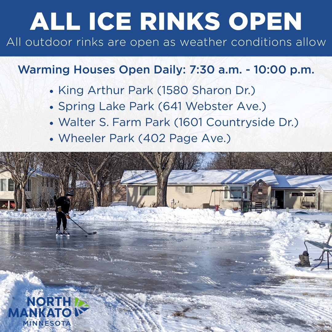 ⛸ All Ice Rinks Open!... - City of North Mankato, Minnesota | Facebook