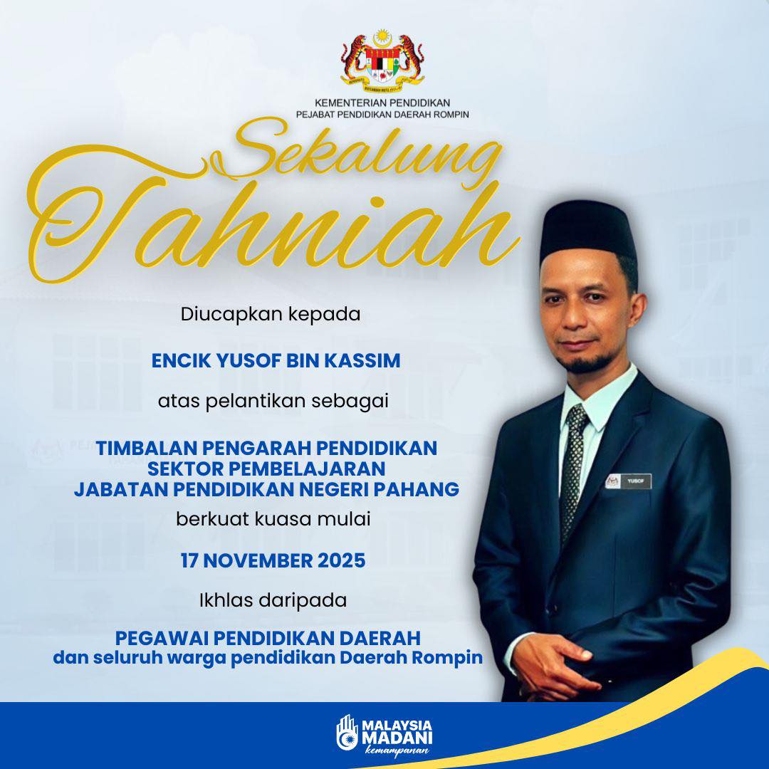PPD - SEKALUNG TAHNIAH Pejabat Pendidikan Daerah Rompin merakamkan ...