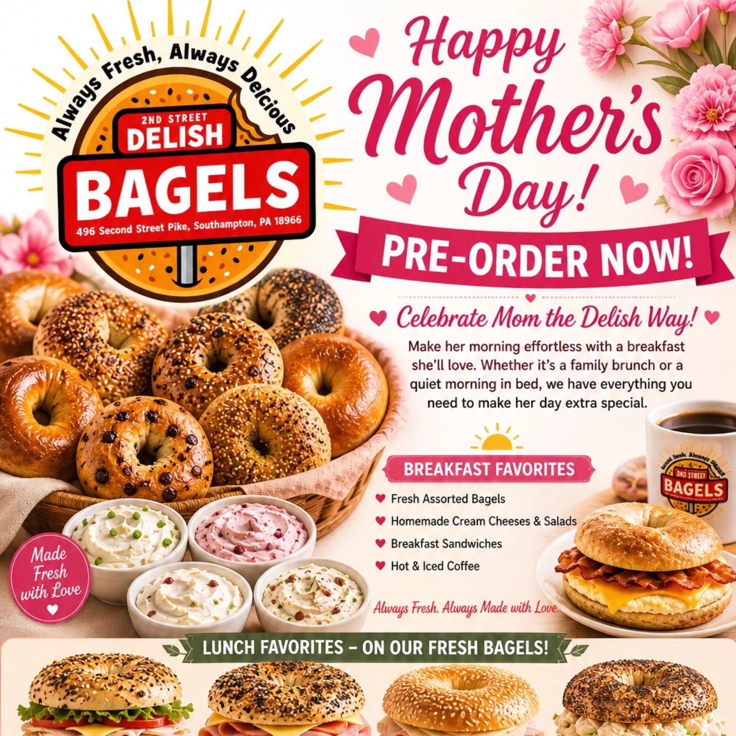 2nd St Delish Bagels | Southampton PA
