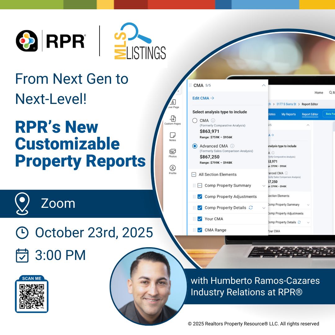 MLSListings - RPR has launched Next Gen Reports- the first step in a ...