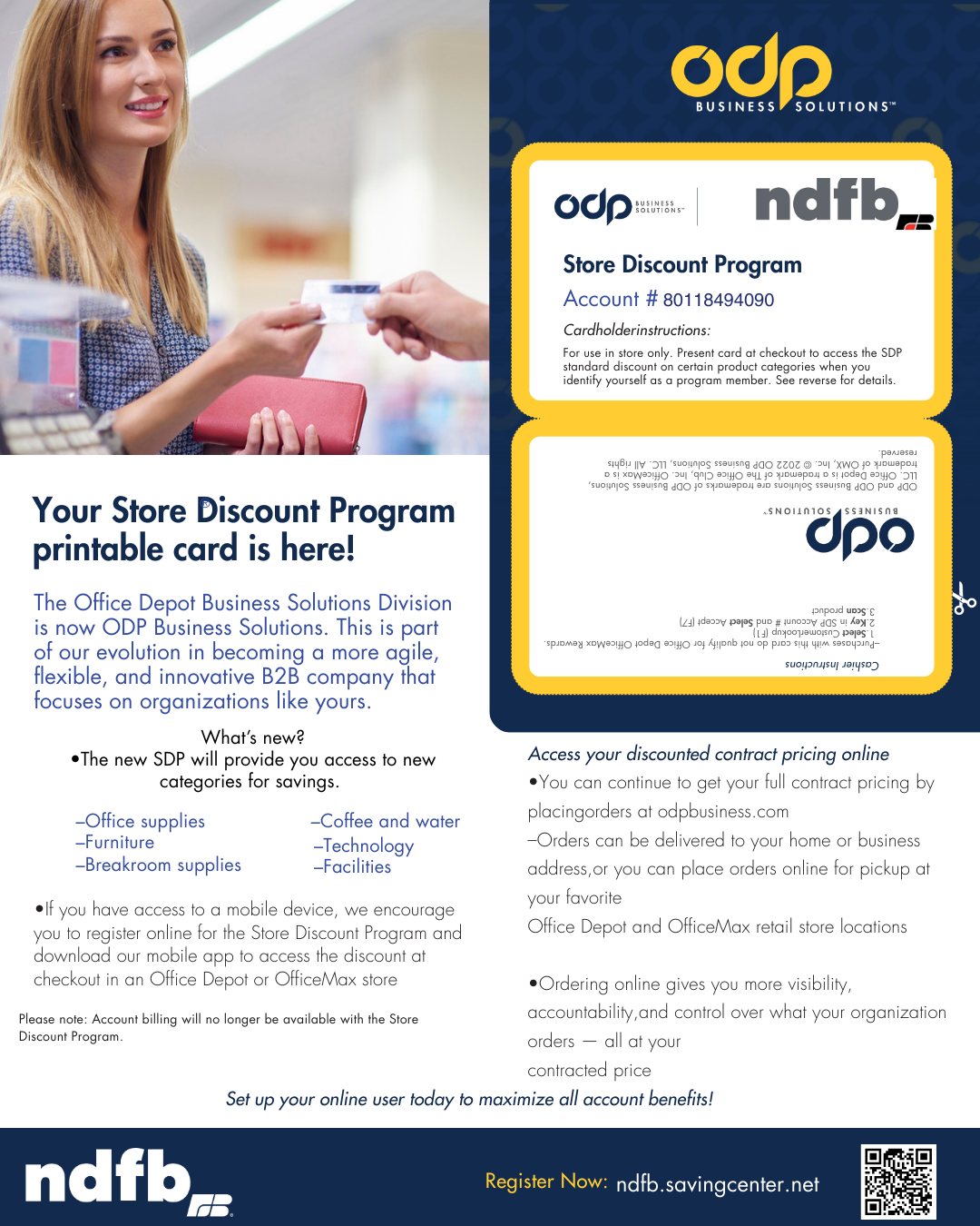 NDFB - A partnership that works for you! 🤝 ODP + NDFB = BIG savings ...