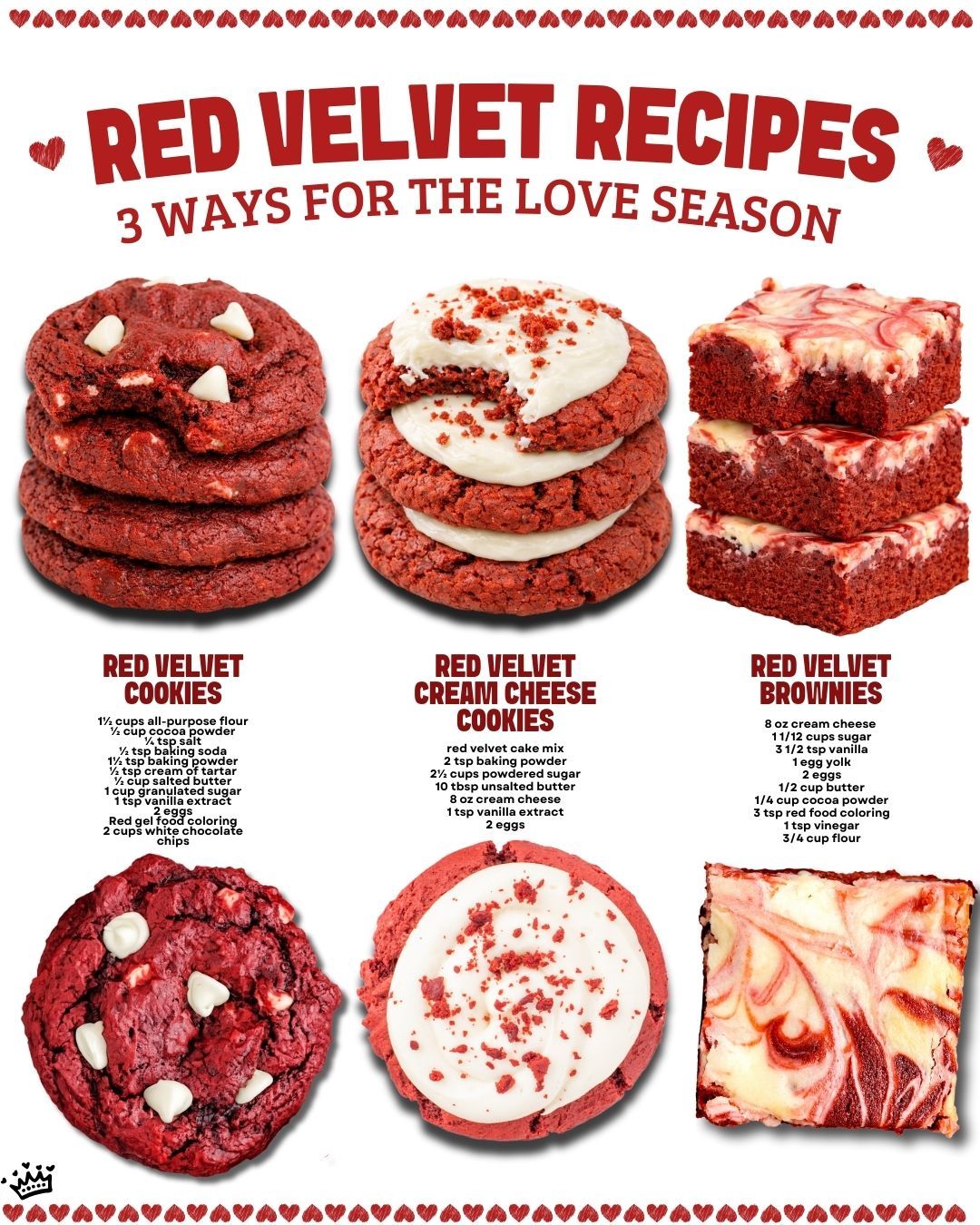 Spaceships - RED VELVET DESSERTS 3 Ways 1️⃣ RED VELVET COOKIES 🍪 1½ ...
