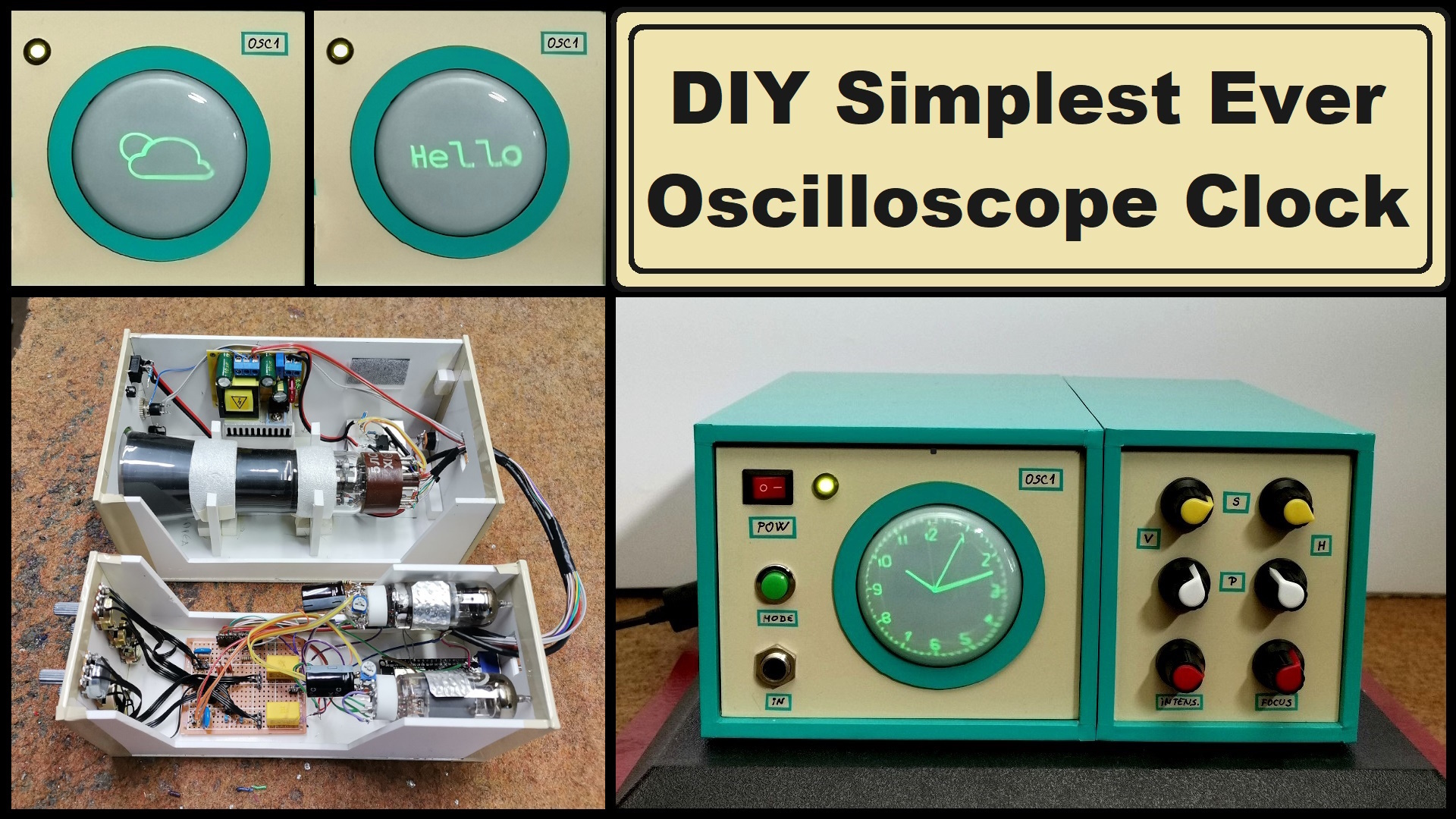 Arduino Academy | **DIY Simplest ever oscilloscope clock** | Facebook