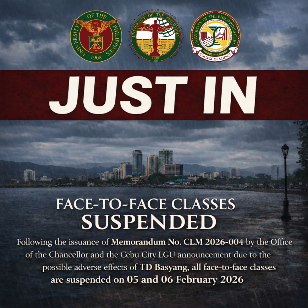 COLLEGE ADVISORY: SUSPENSION... - UP Cebu College of Science | Facebook