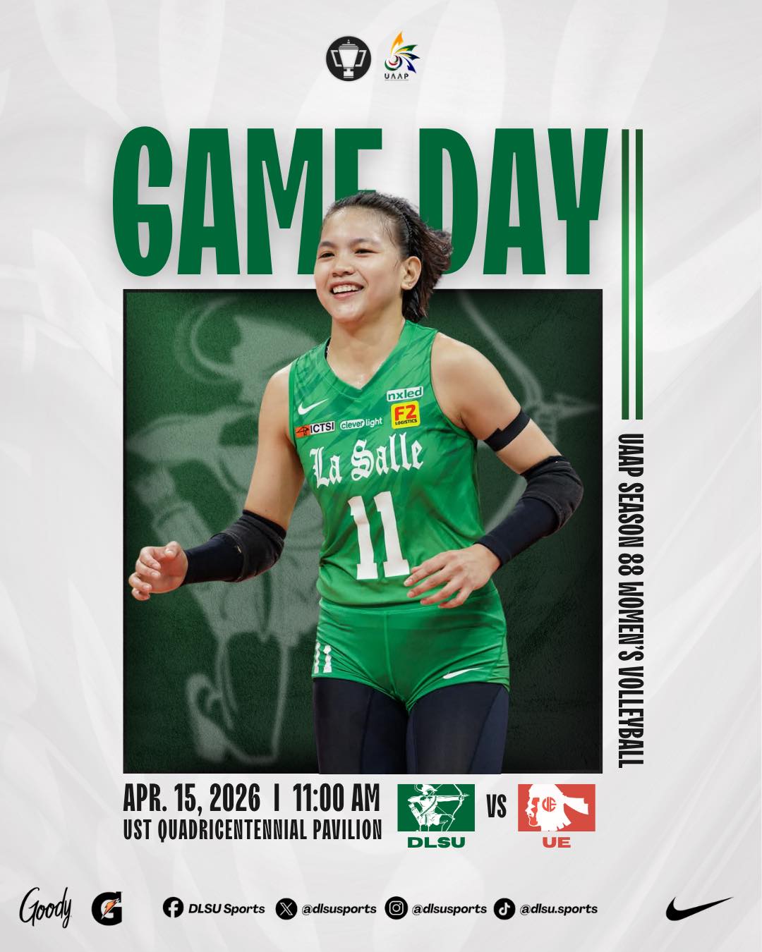 LUCKY THIRTEEN 👀🍀 The DLSU Lady Spikers (12-0) are back on the