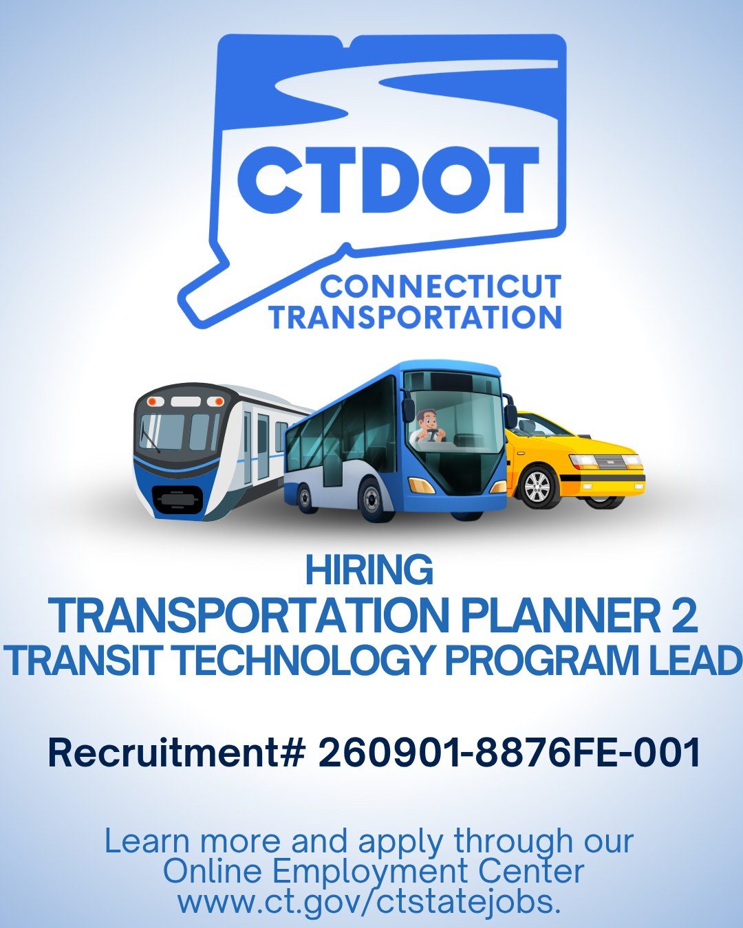 その他 m Ctdot hiring transit technology program lead in Connecticut