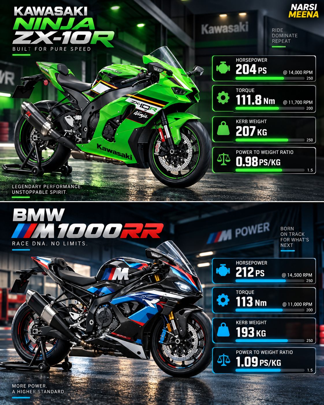 ビーツ Which bike to choose: 2017 Kawasaki ZX10 or 2016 BMW with same price?
