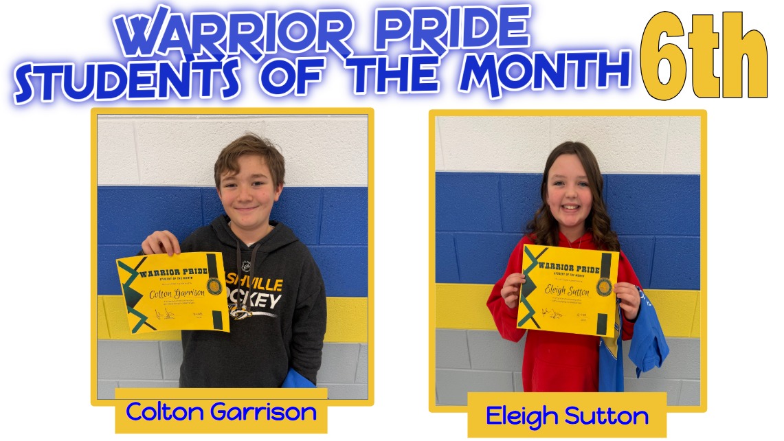 West - Congratulations to the Warrior Pride students of the month for ...