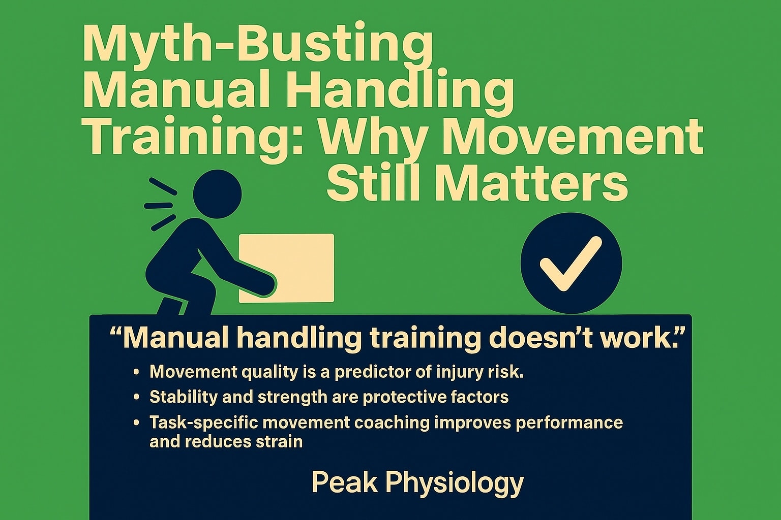 Peak Physiology - 🤯 “How to lift Manual handling training... | Facebook