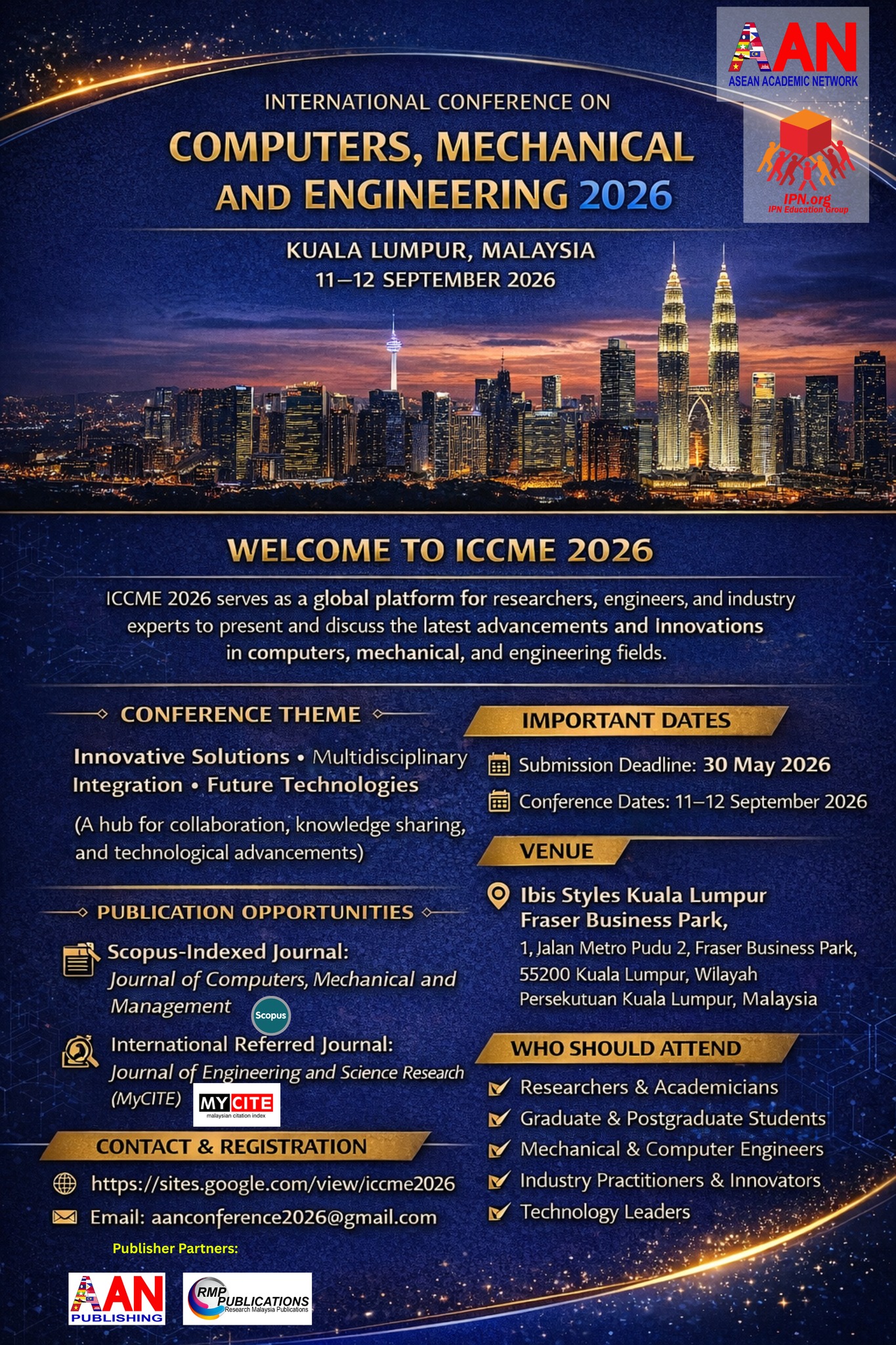 🎓 ICCME 2026 | Kuala Lumpur,... - IPN Education Group | Facebook