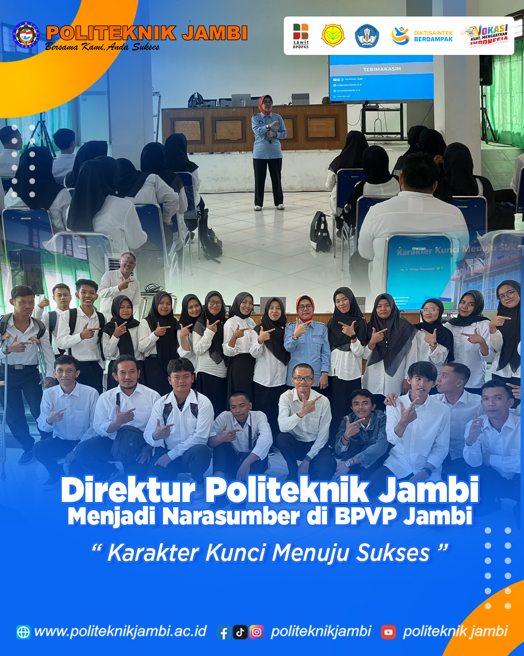 Poljam - Direktur Politeknik Jambi, Ir. Hj. Hilda Porawati, M.T., hadir ...