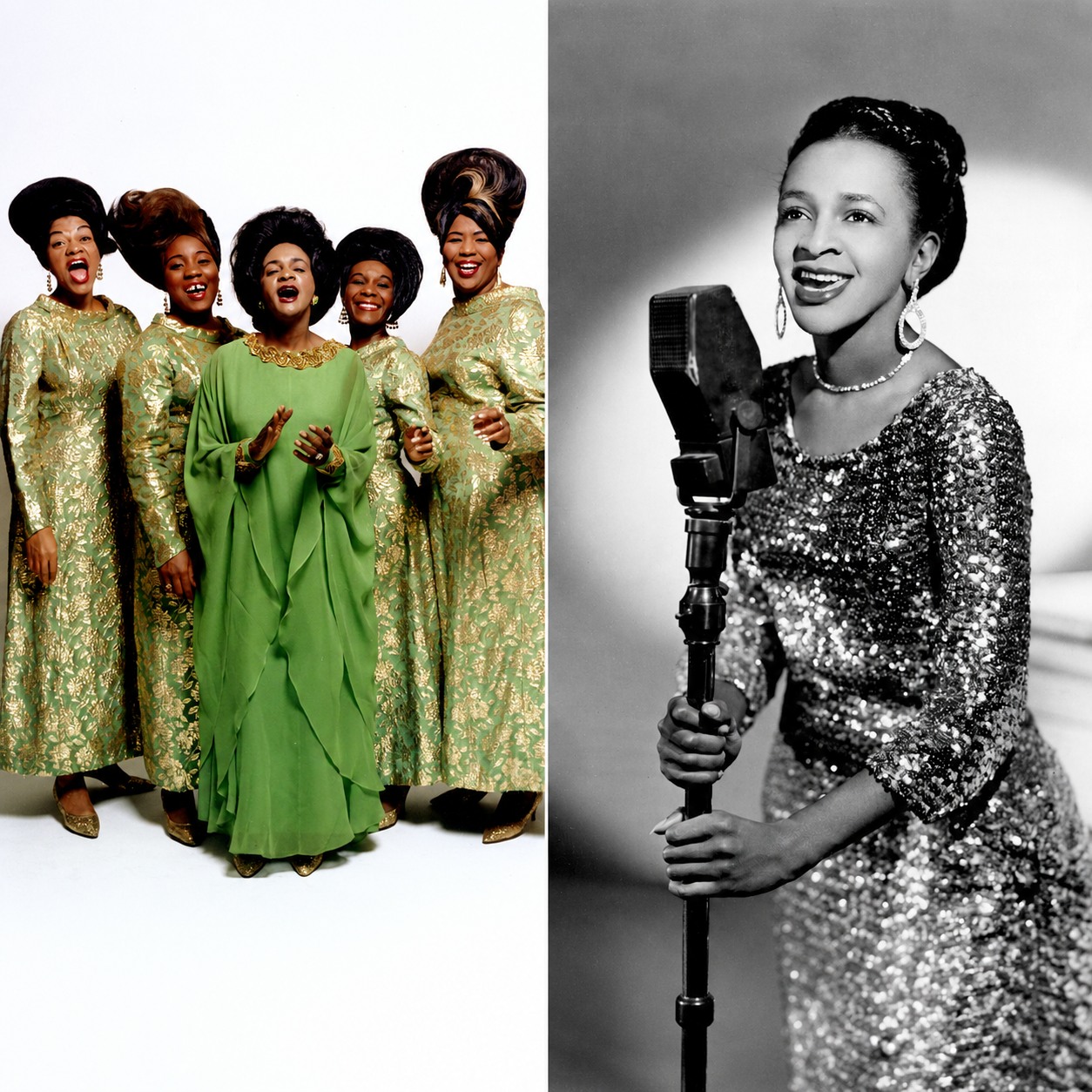 aretha franklin green dress The Influence of Clara Ward on Franklin's Gospel Singing Career ladies suit