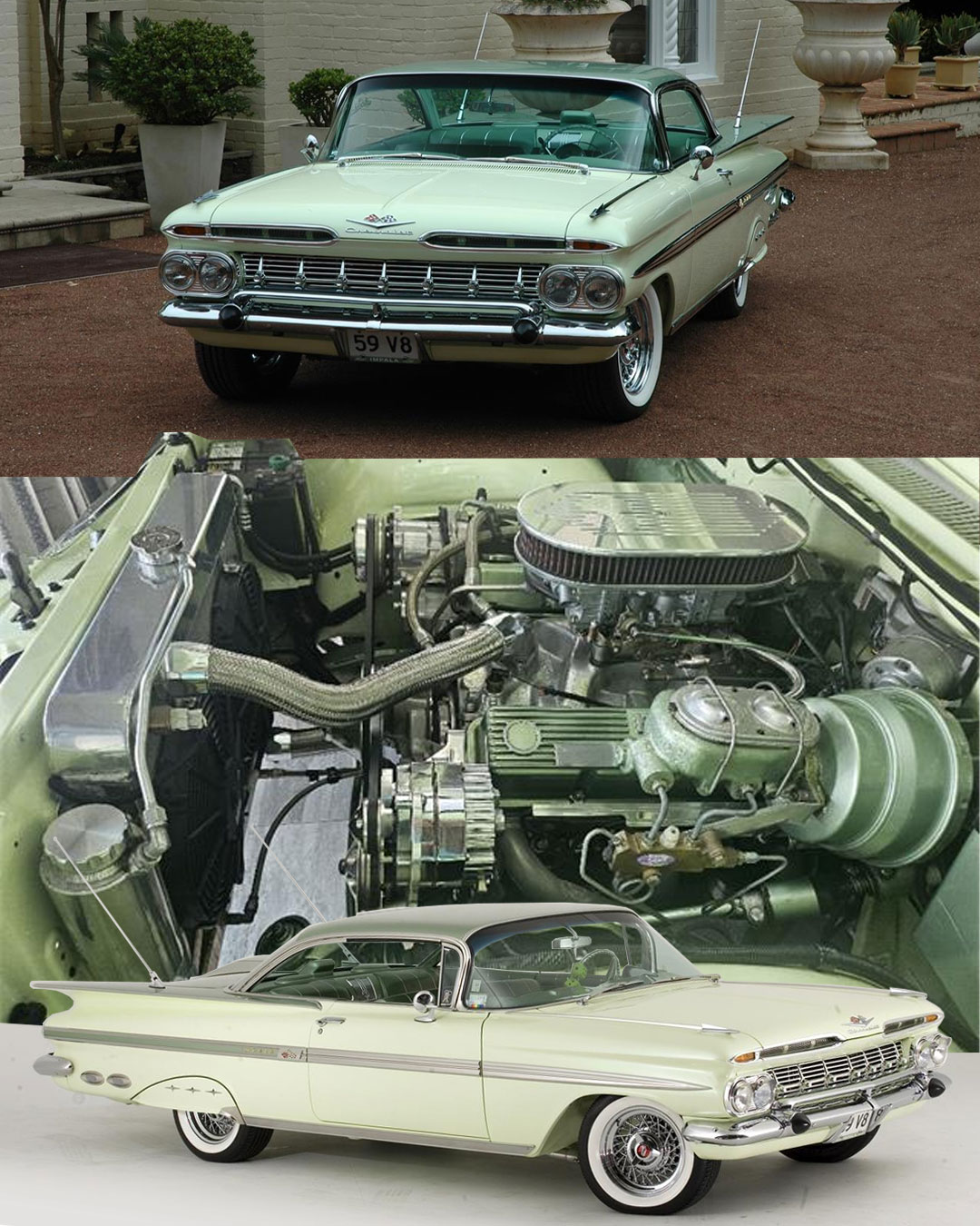 An American icon!! Clean 1959 #chevy #impala! 406 with a set of