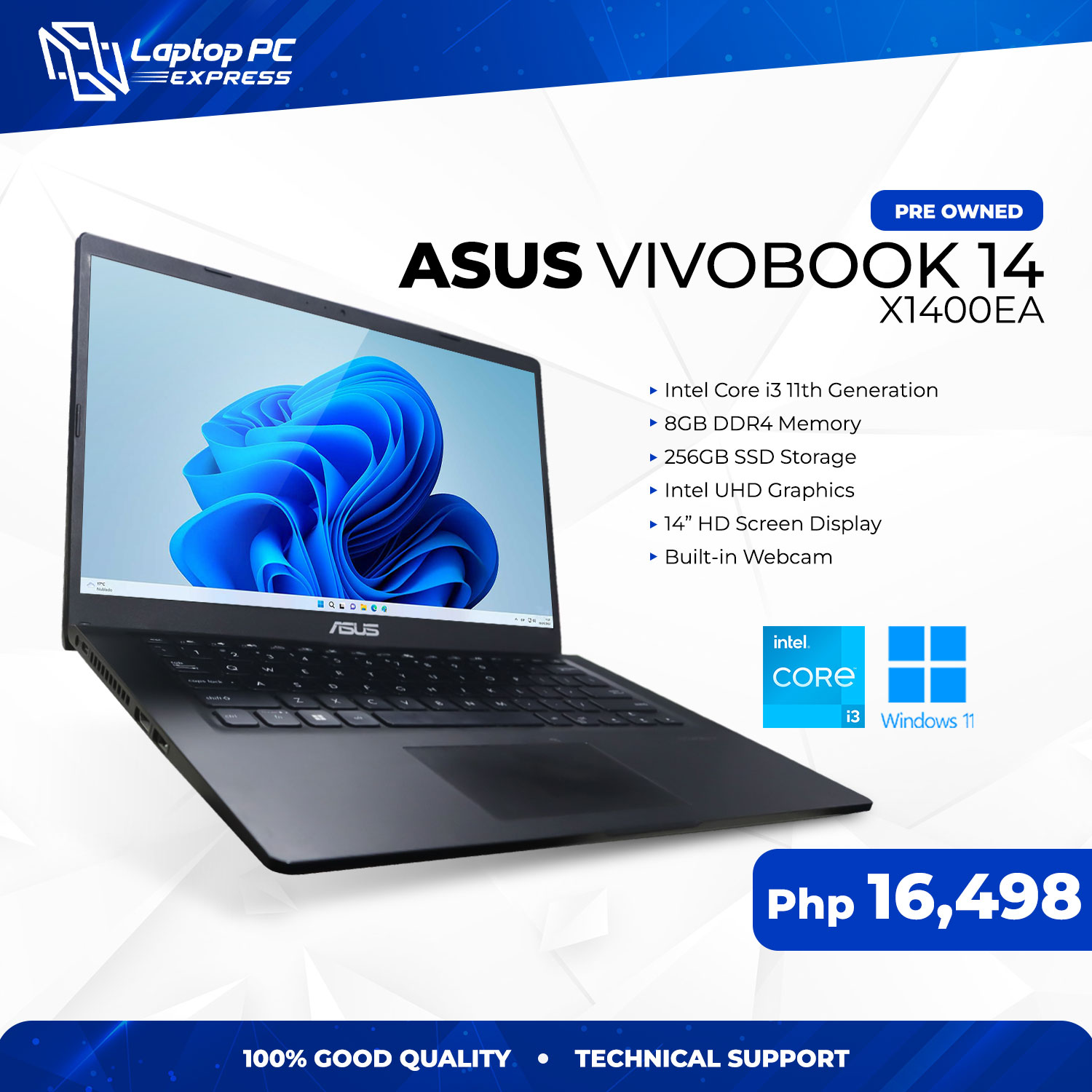 Laptop - Pre-owned Asus Vivobook 14 X1400EA ▫ Price: ₱16,498.00 