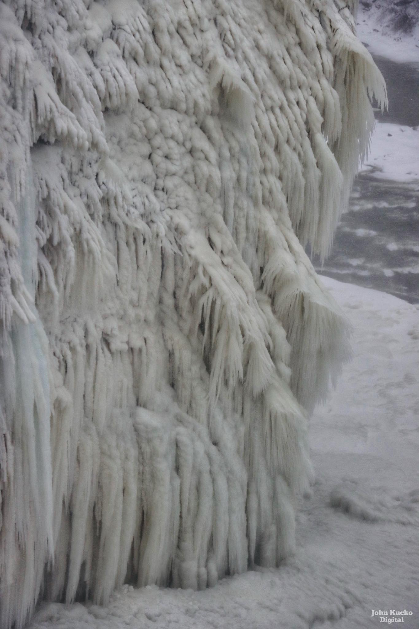 The Art of Ice: “Ice Wall” along the Genesee River gorge today at