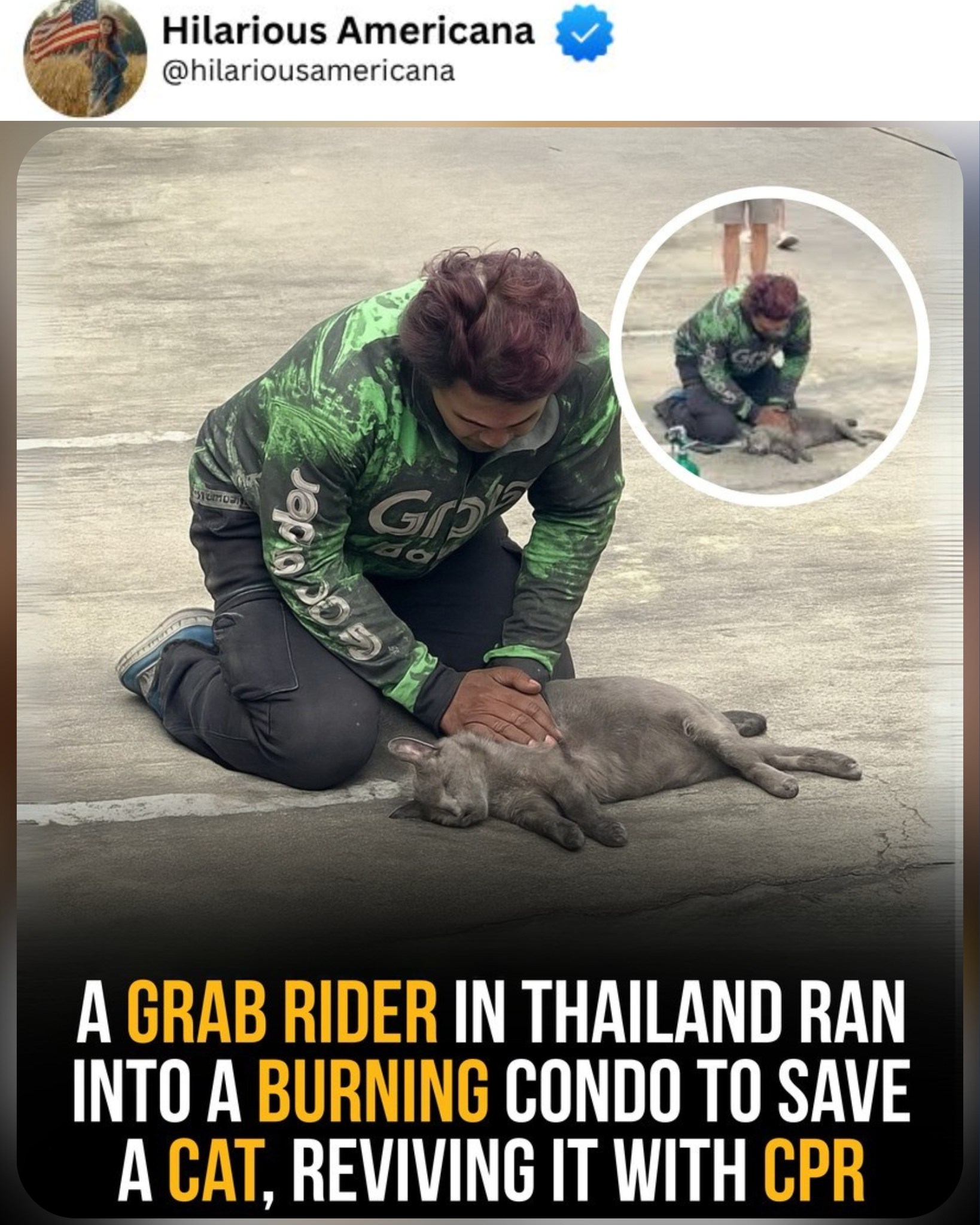 Hilarious - In Thailand, a Grab rider became an unexpected hero when he ...