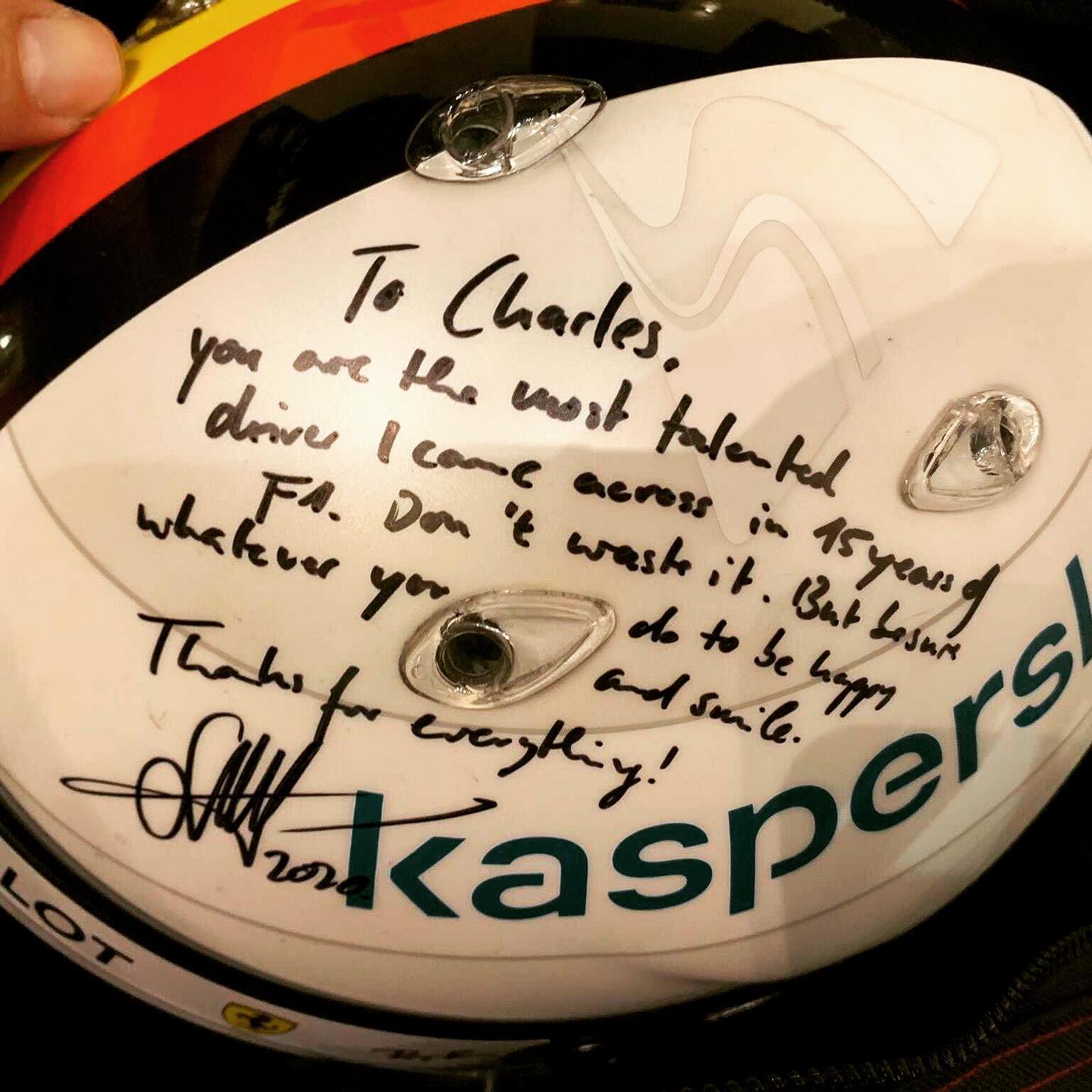 Current Racing - Seb’s parting message to Charles: “To...