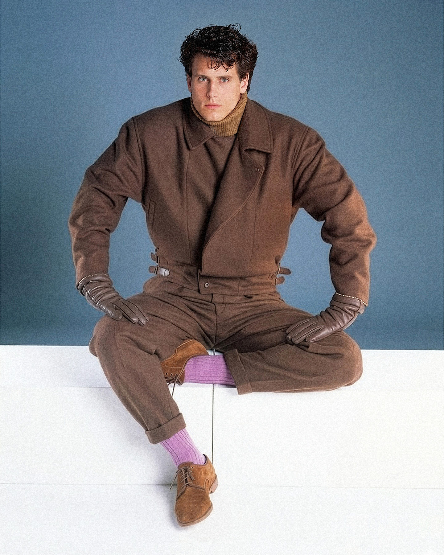 1992, Evan Wyatt photographed by Danilo Frontini for Mondo Uomo 