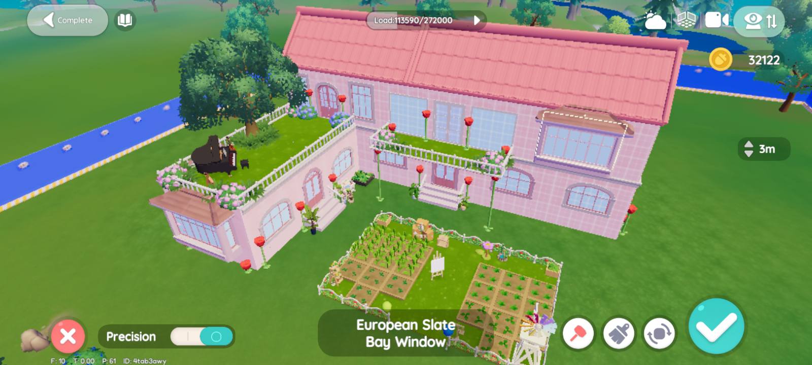 New home with pink house