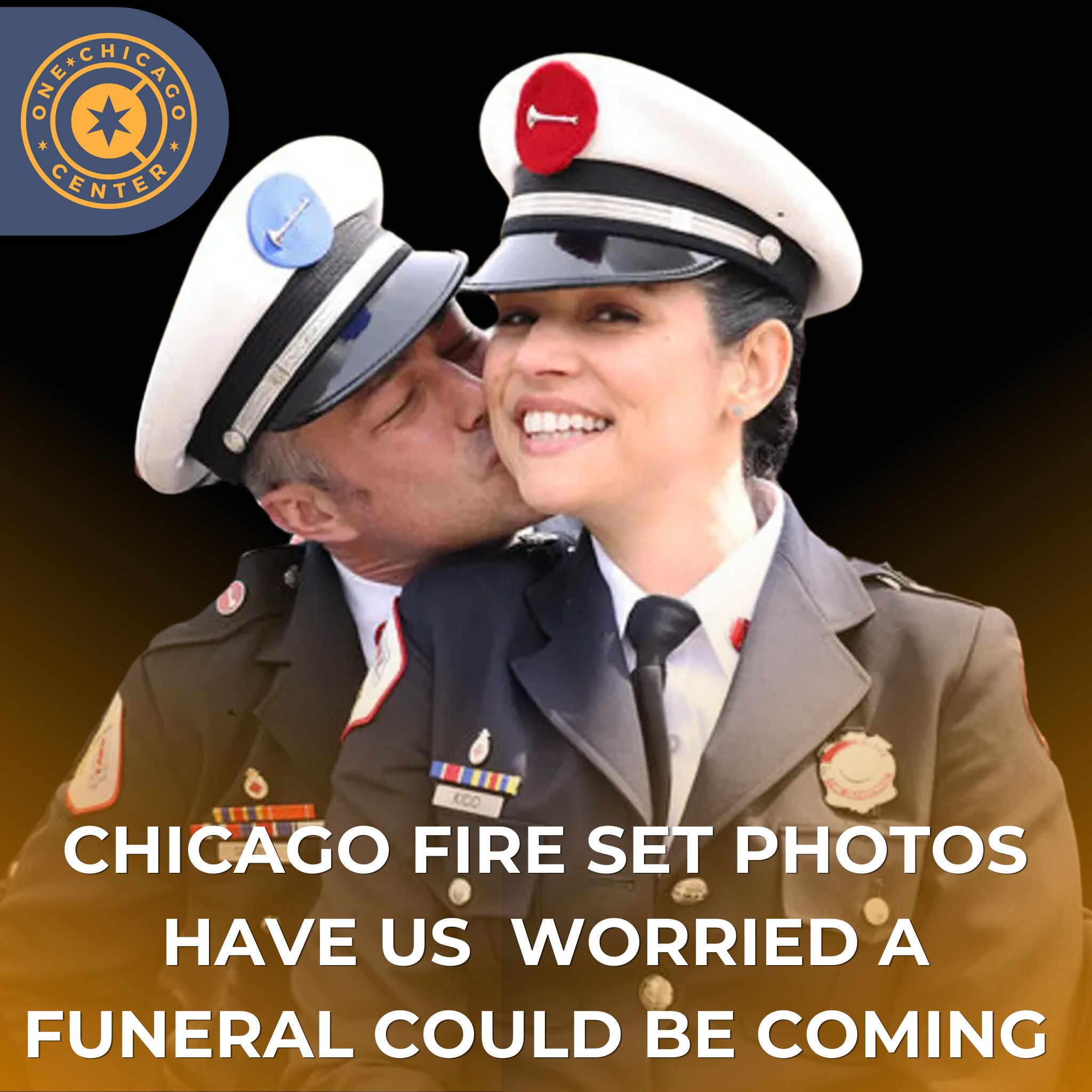 Chicago Fire set photos have spotted several characters wearing their dress blues, which has us worried a funeral or memorial could be coming in the show's 300th episode. #ChicagoFire