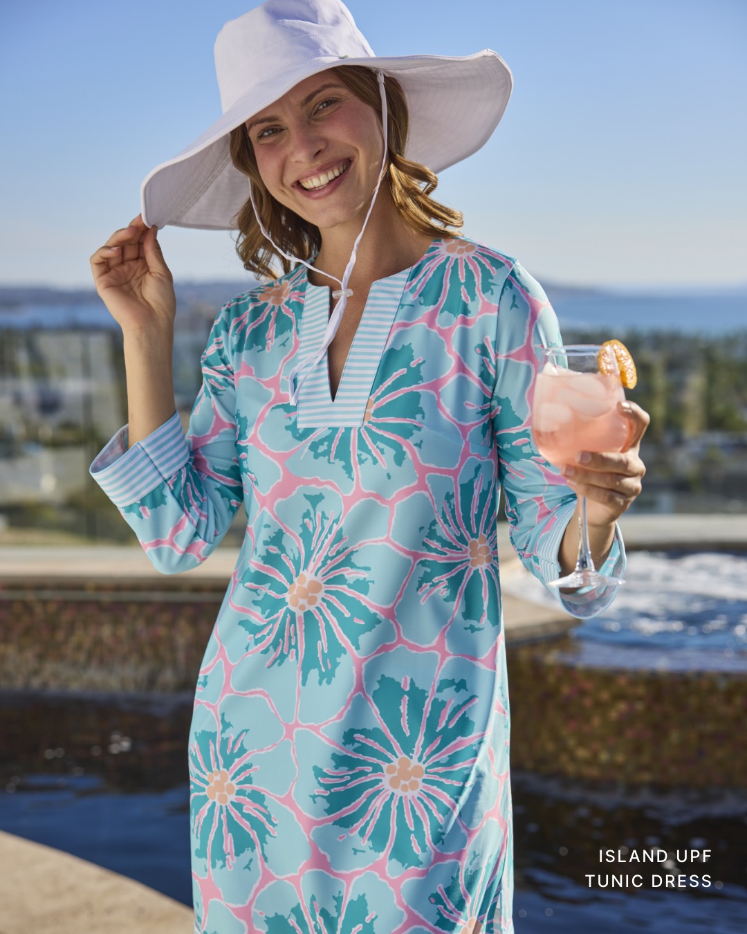 fitted lace wedding dress Printed Tunic Style Off-Shoulder Dress for Resort Wear