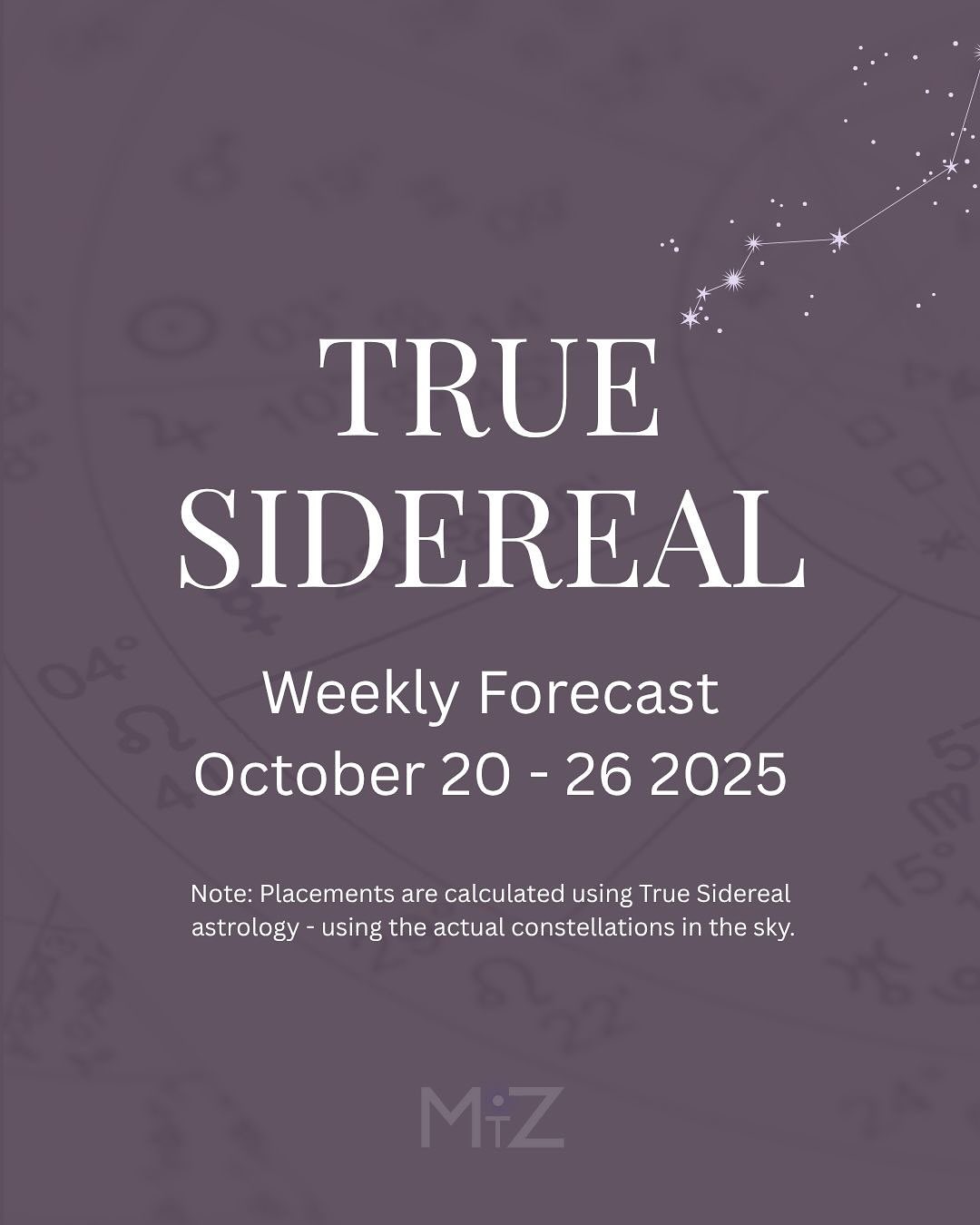 🌟 True Sidereal Weekly Forecast:... - Mastering the Zodiac | Facebook