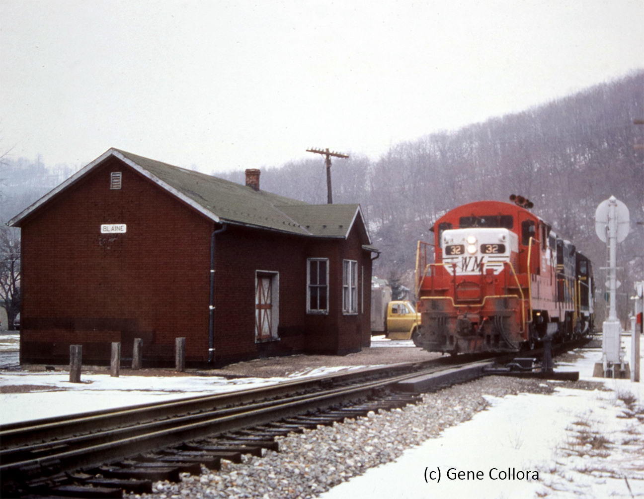 Western - Western Maryland Railway GP9 number 32 and a second GP9 are ...