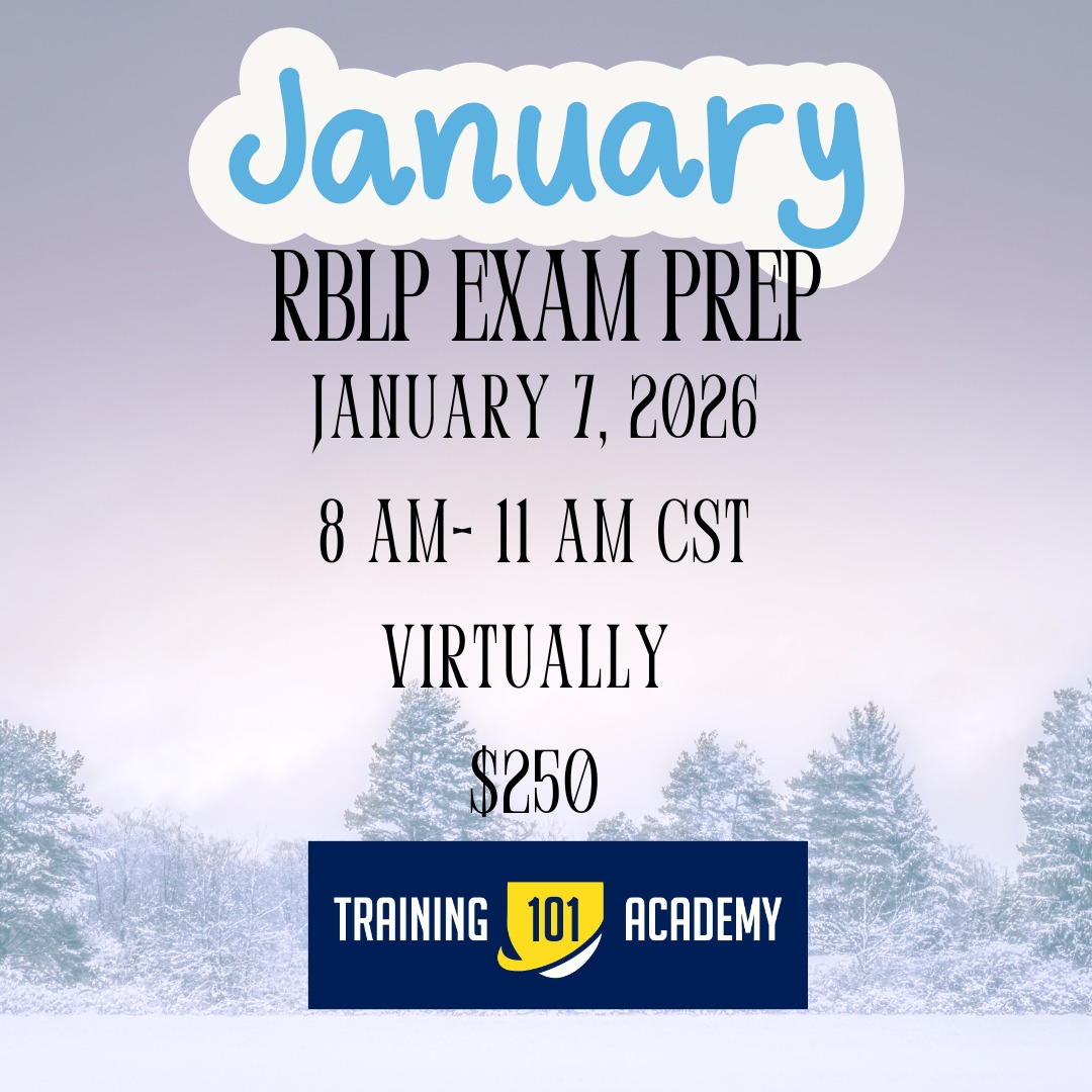 Training - Start 2026 Strong: RBLP Exam Prep — Now $100 Off! Join our ...