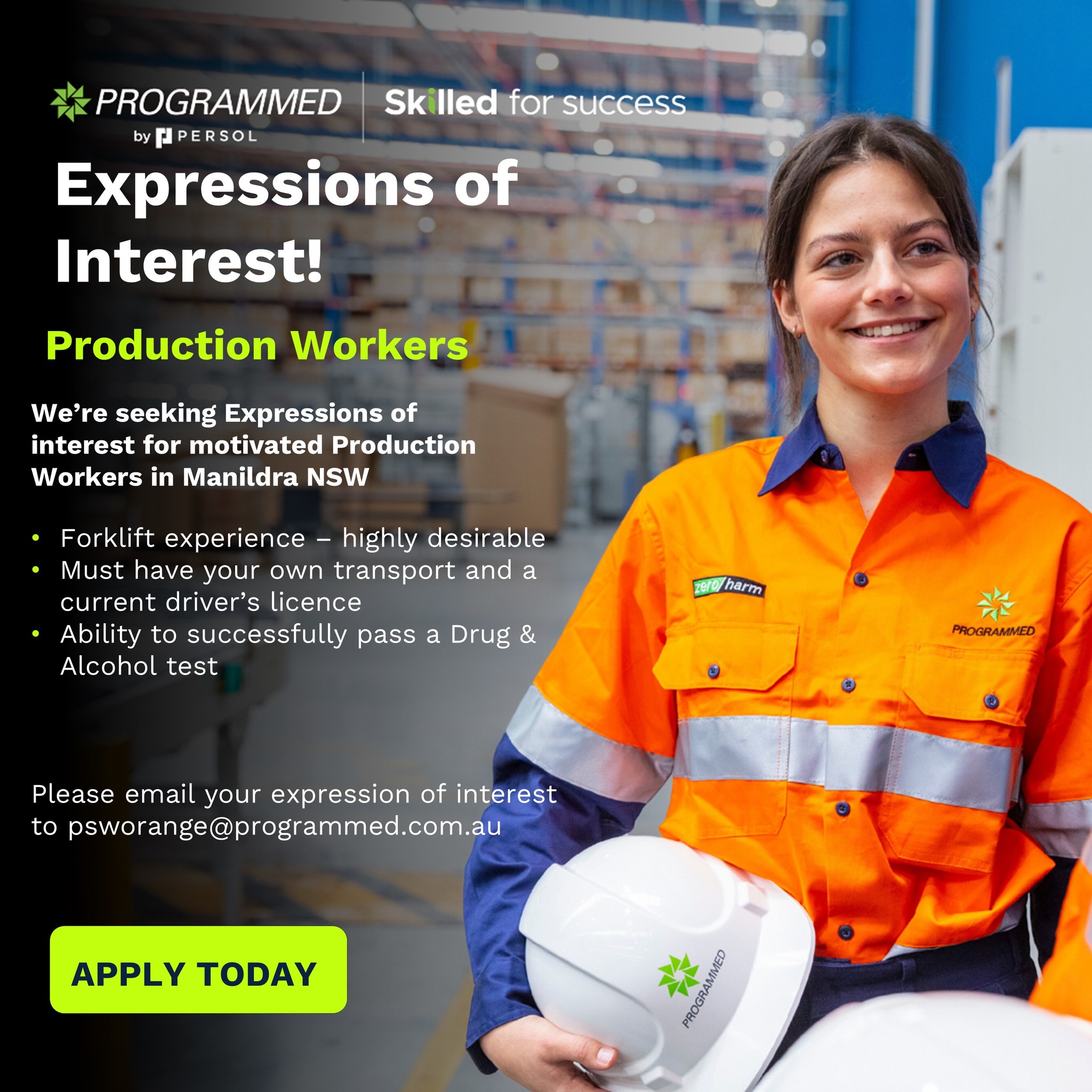 📢 Expressions of Interest... - Programmed - Central West NSW | Facebook