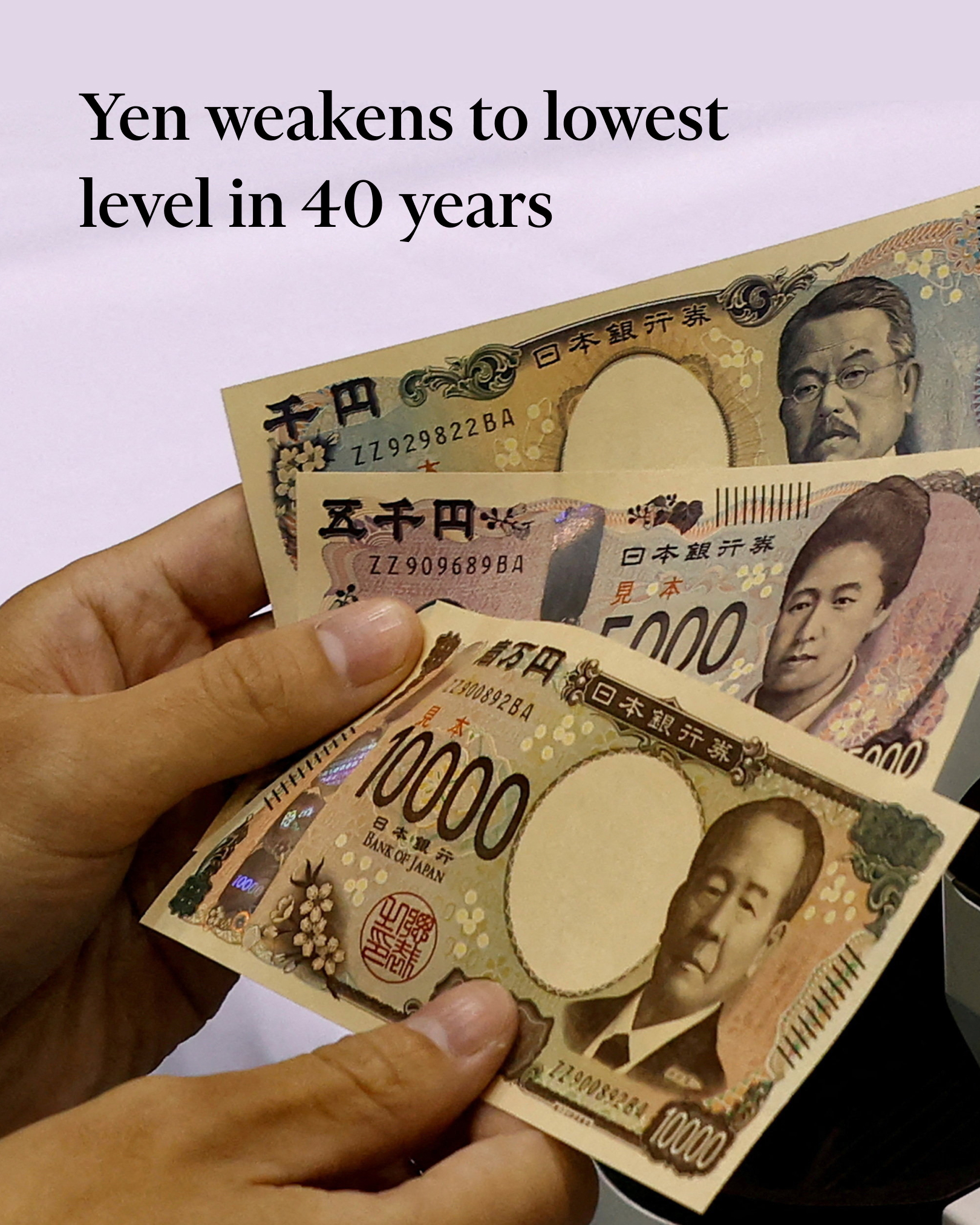 The Japanese currency weakened past ¥162 a dollar for the first 