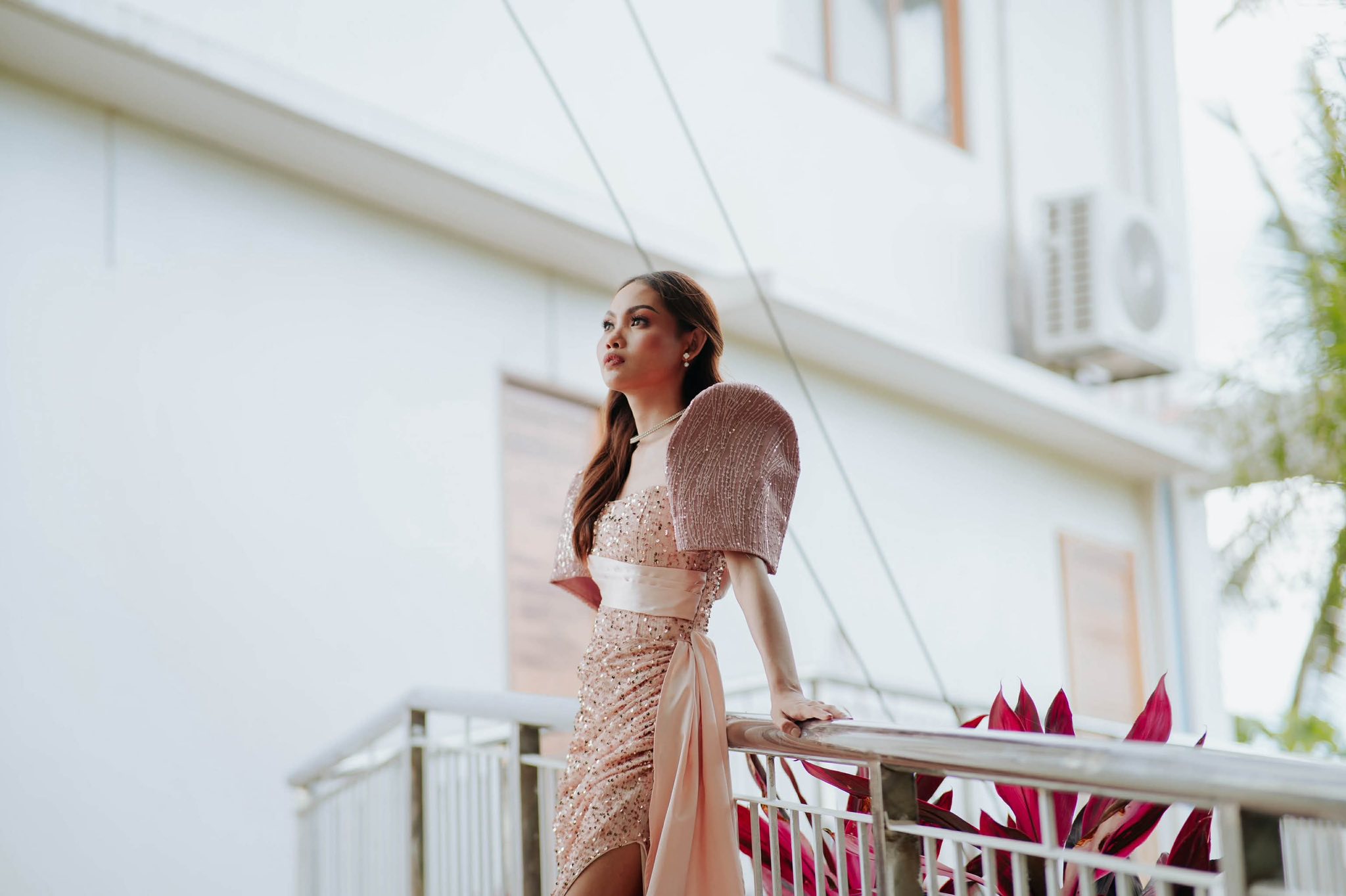 rose gold filipiniana dress Ms. Michelle wearing our Belleza Classic Premium Gown in Color!✨💗 031223