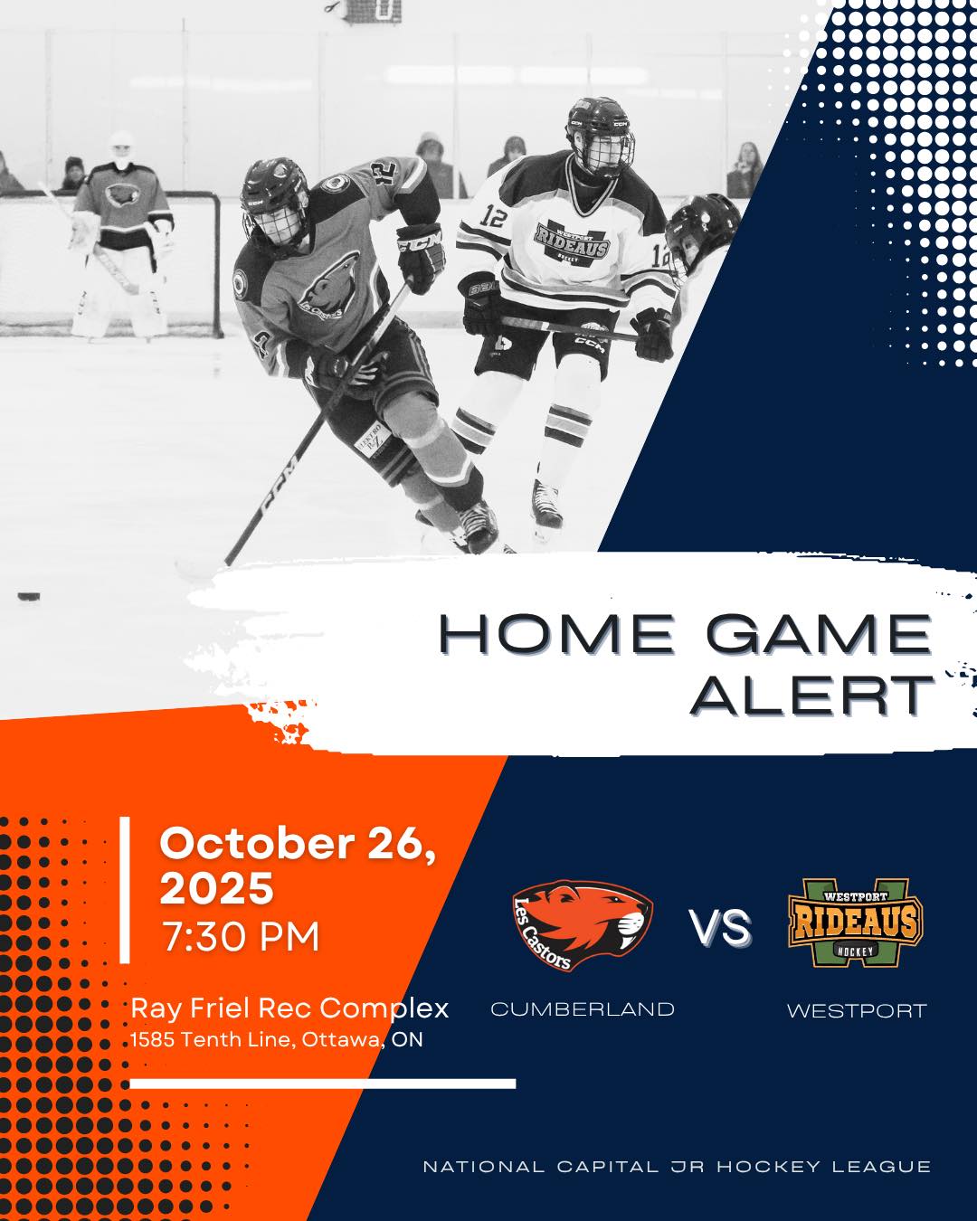 Cumberland Castors Jr Hockey | Ottawa ON