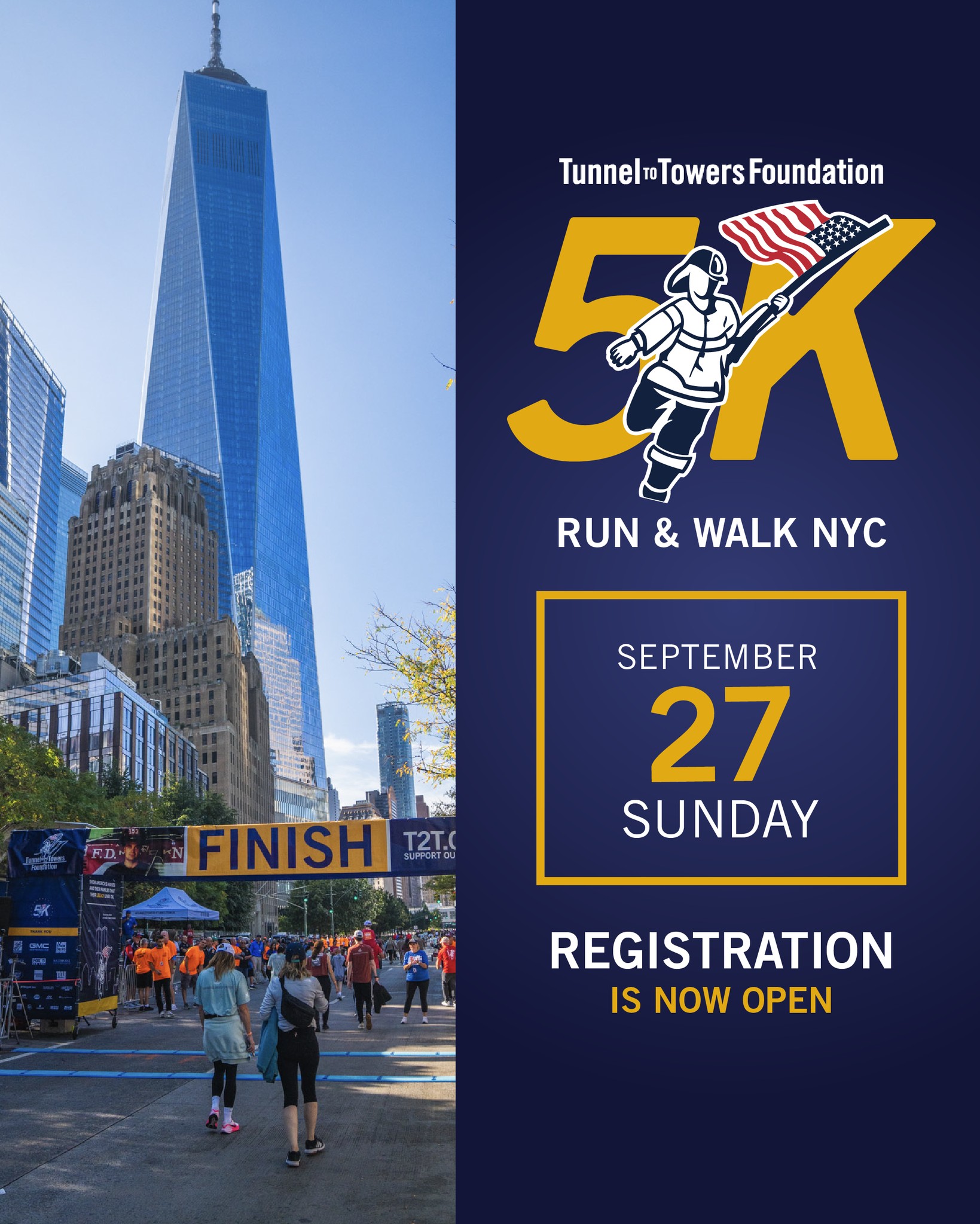 Registration is OPEN for the Tunnel Towers 25th Annual 5K Run