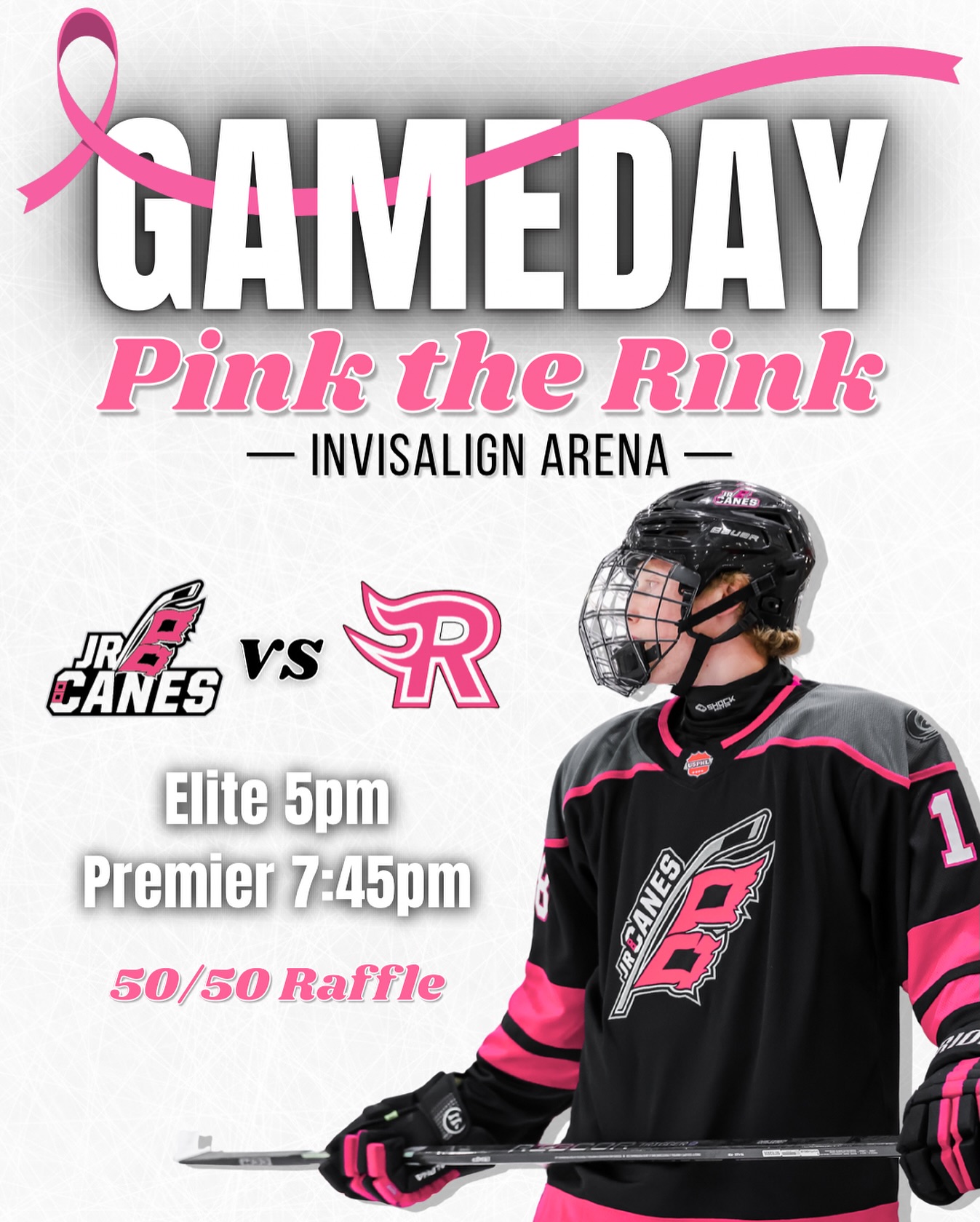 🎀 PINK THE RINK GAMEDAY 🎀 🆚 Charlotte... - Carolina Jr Canes | Facebook