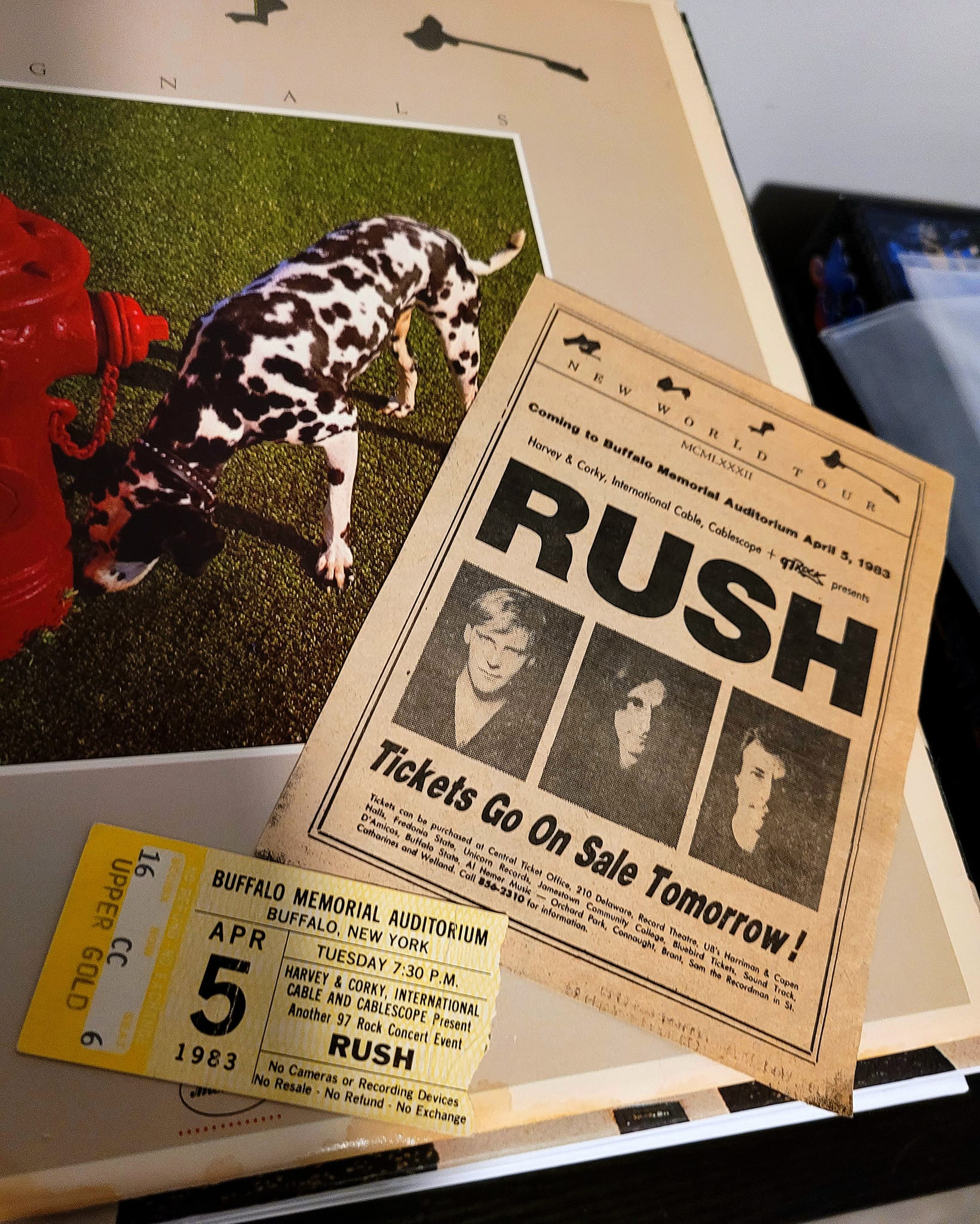 The last song that RUSH played (Working Man with a riff from