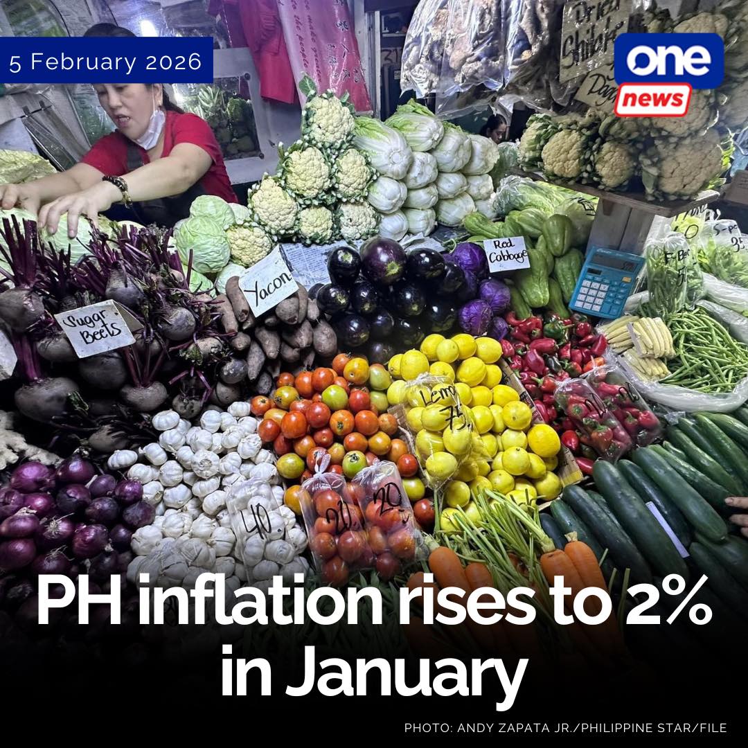 ONE - JUST IN: Philippine inflation rose to 2.0 percent in January 2026 ...