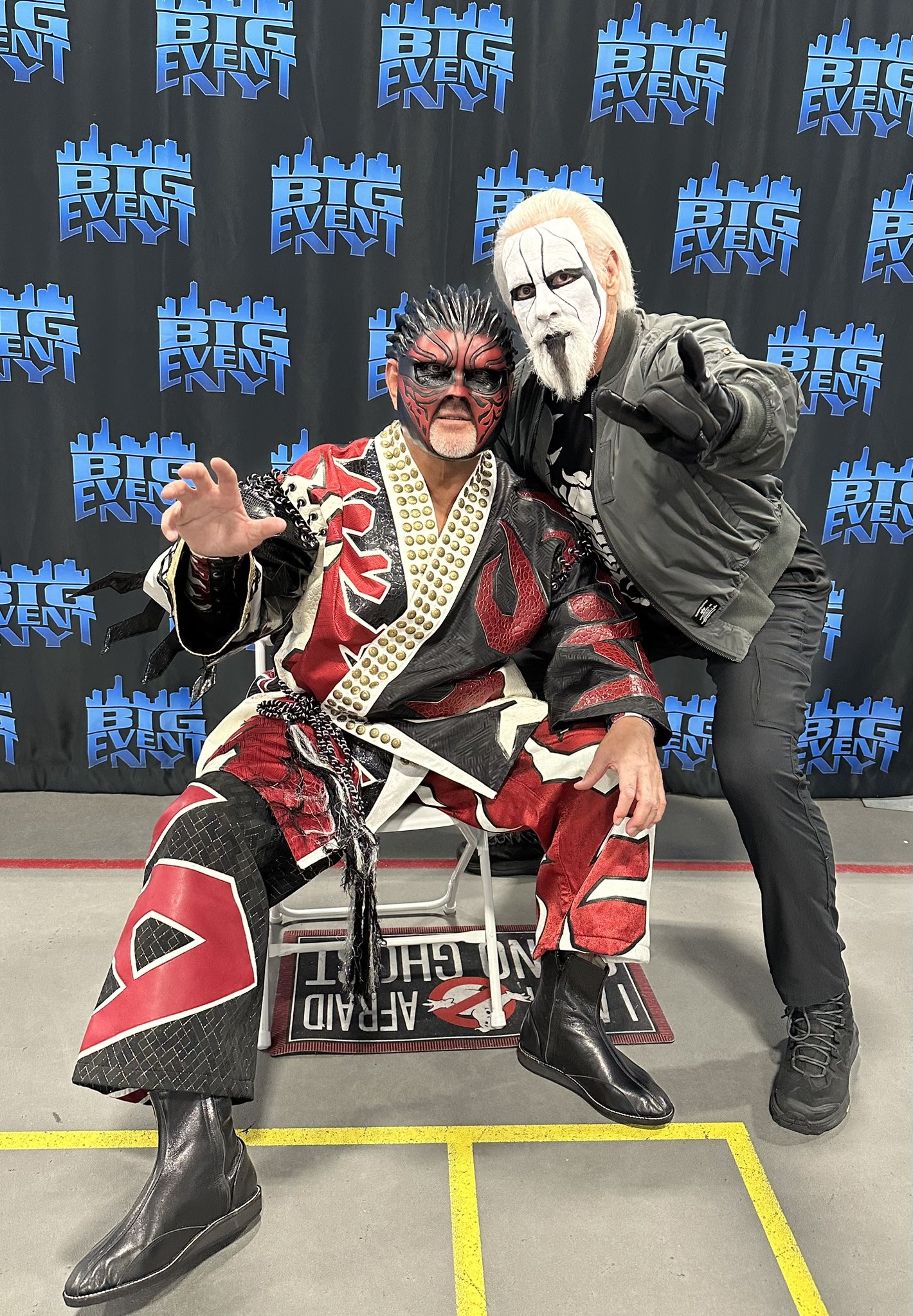 The ICON Sting reunited with The Great Muta and Bill Goldberg at