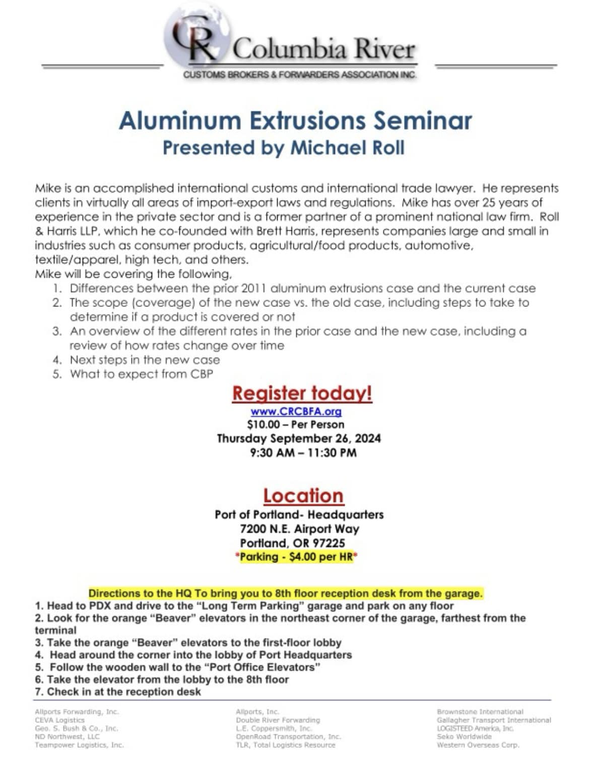 Columbia River Customs Brokers and Forwarders Association
