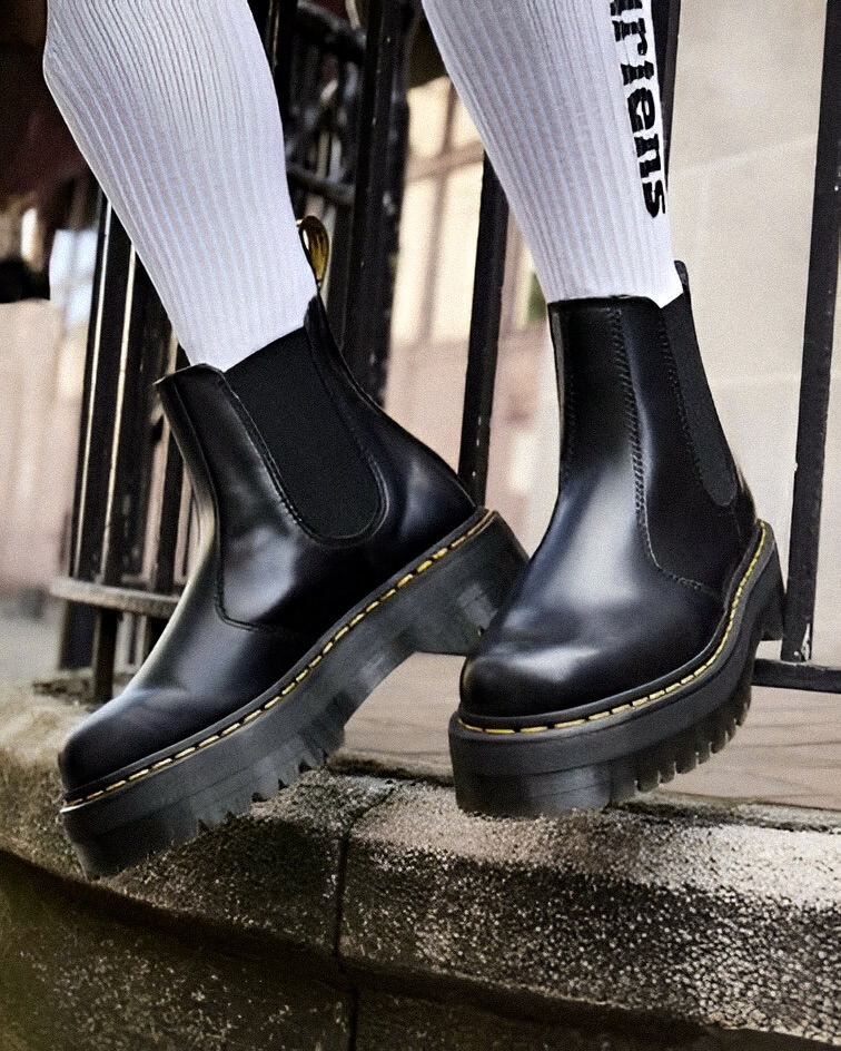 Chelsea Doctor Martens Negras Plataforma Martens DMXL ZIP CHELSEA