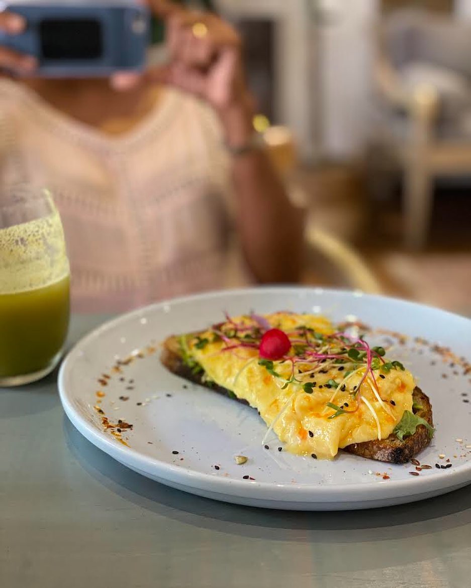 Seed Cafe - Golden folded eggs with a cold pressed green juice! Perfect ...