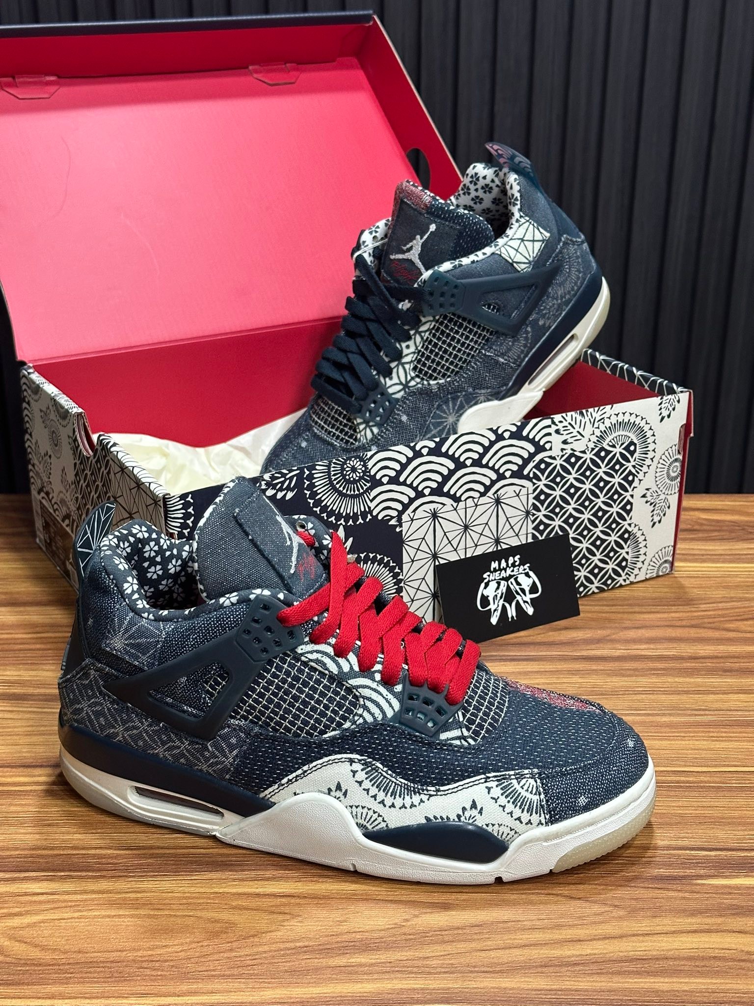 🔥Air Jordan 4 Retro Sashiko Deep Ocean ⛩️ 👟25.5, 26, 28, 28.5