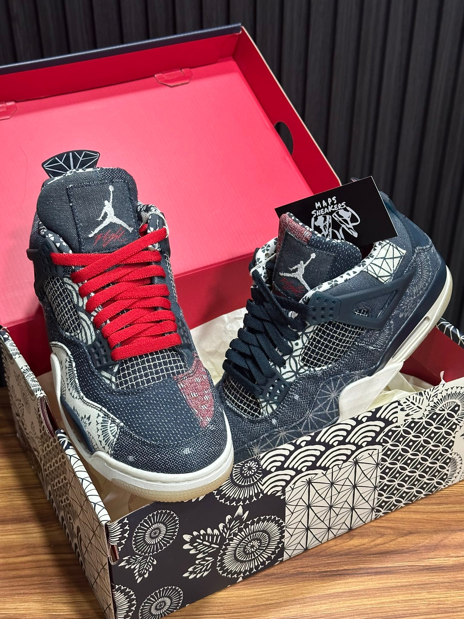 🔥Air Jordan 4 Retro Sashiko Deep Ocean ⛩️ 👟25.5, 26, 28, 28.5