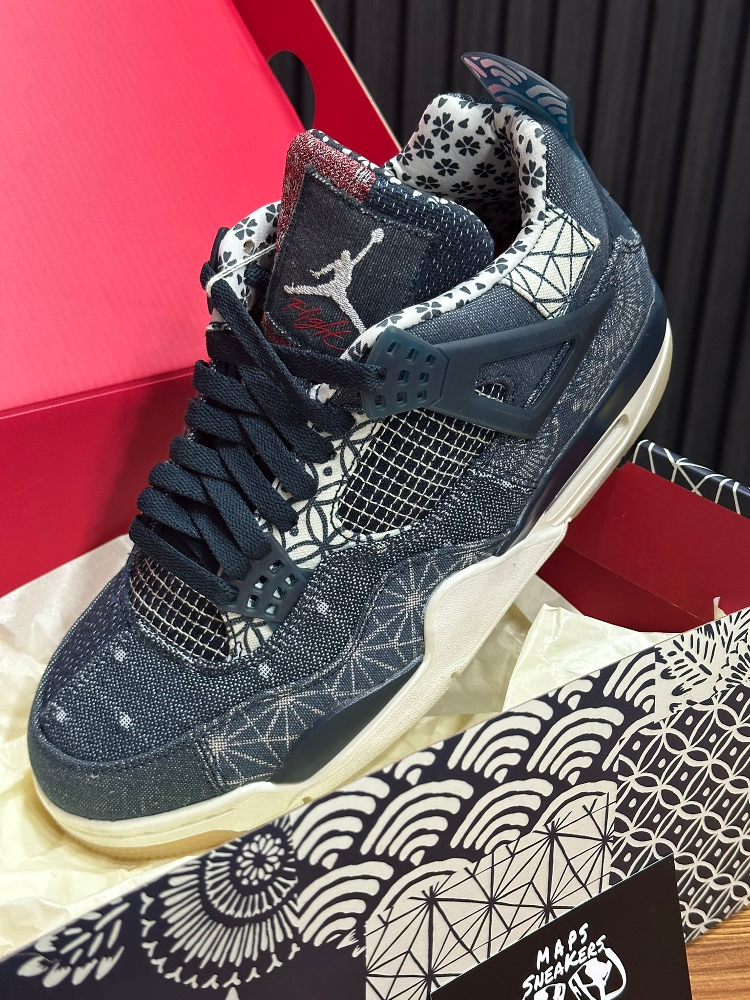 🔥Air Jordan 4 Retro Sashiko Deep Ocean ⛩️ 👟25.5, 26, 28, 28.5