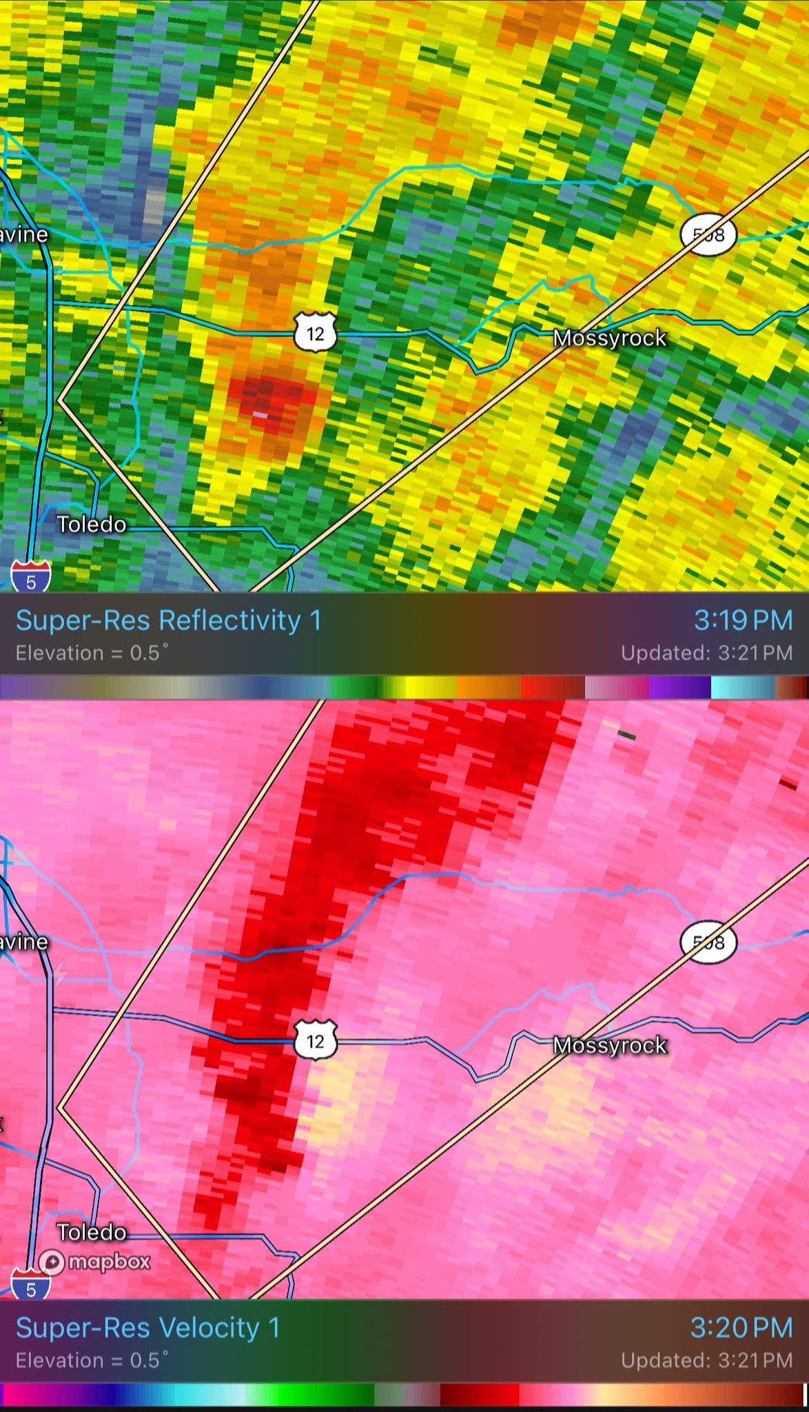 Washington - A funnel cloud is possible with this weakly rotating ...