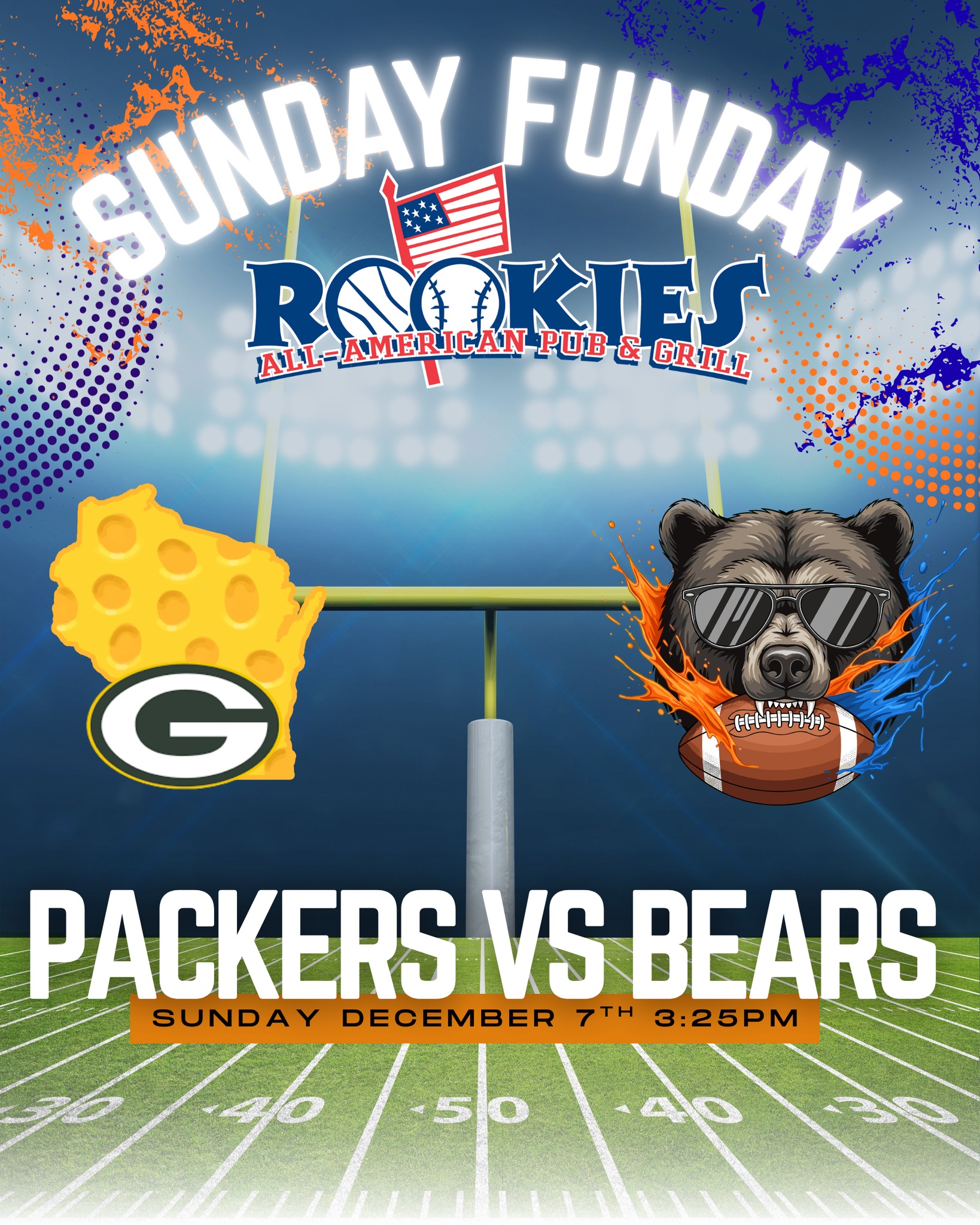 🐻🧀 BEARS vs. PACKERS 🧀🐻 💙🧡 THE... - Rookies Pub & Grill | Facebook