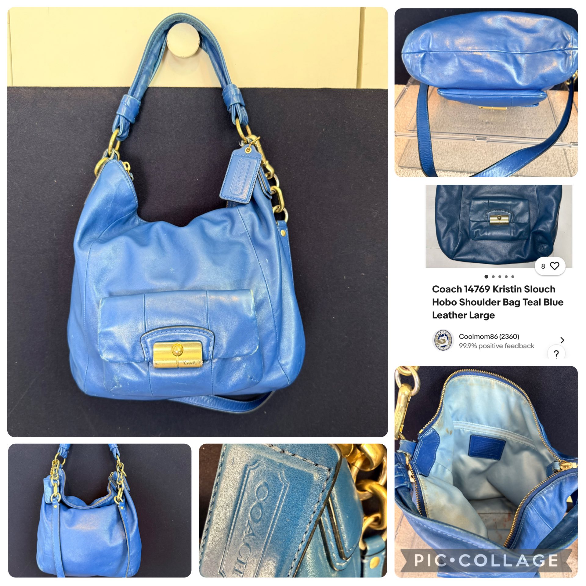 Mary - Coach Kristin slouch leather hobo shoulder bag. | Facebook
