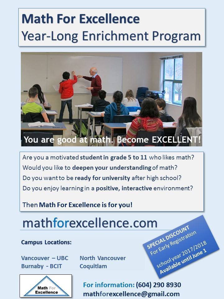 Math For Excellence