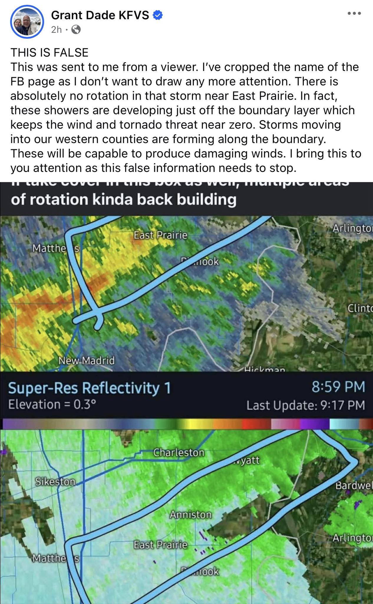 Thank you, KFVS, for the hyperlocal updates.